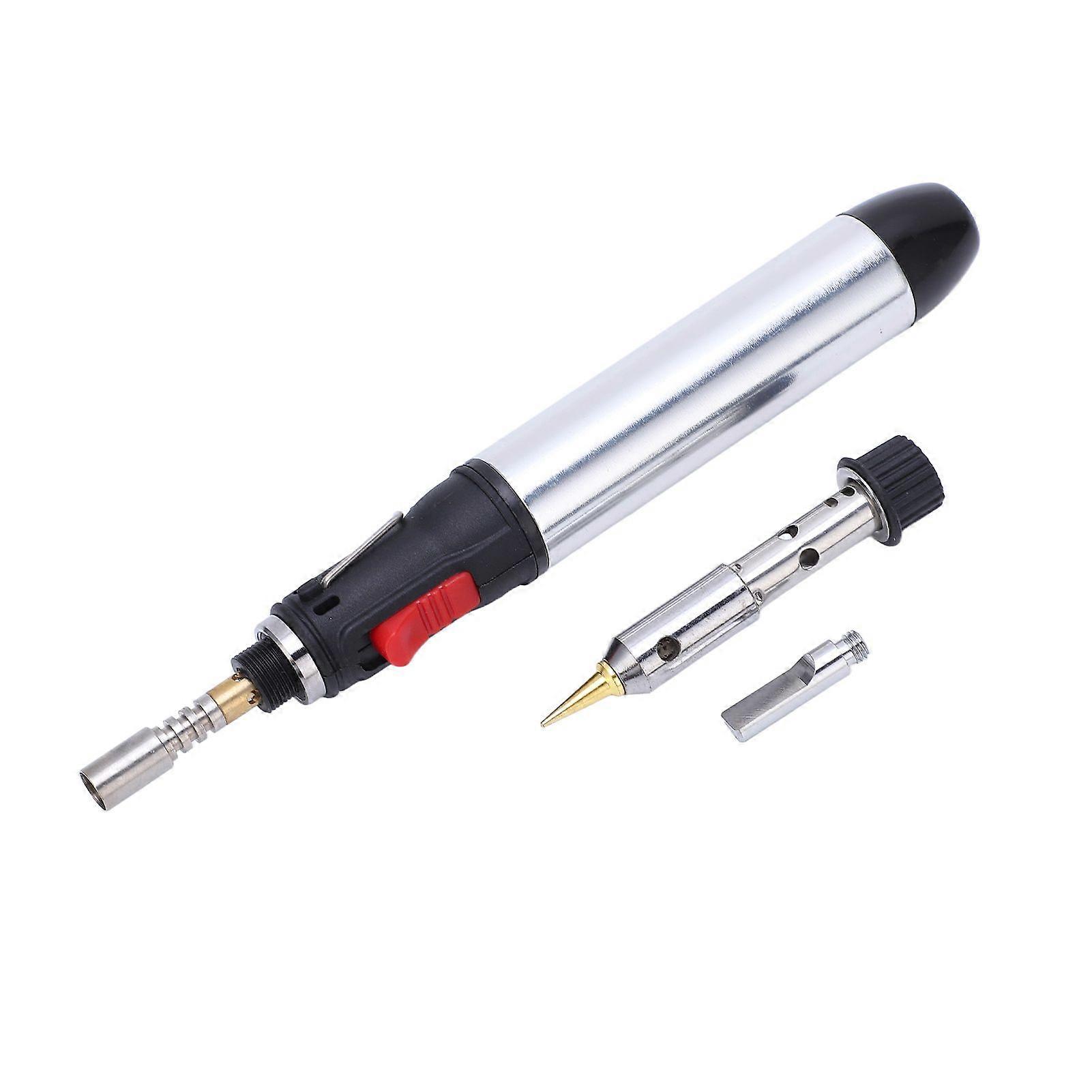 4 in 1 Gas Soldering Iron Kit Cordless Soldering Pen Welding Torch Tool 12ml Filling Capacity