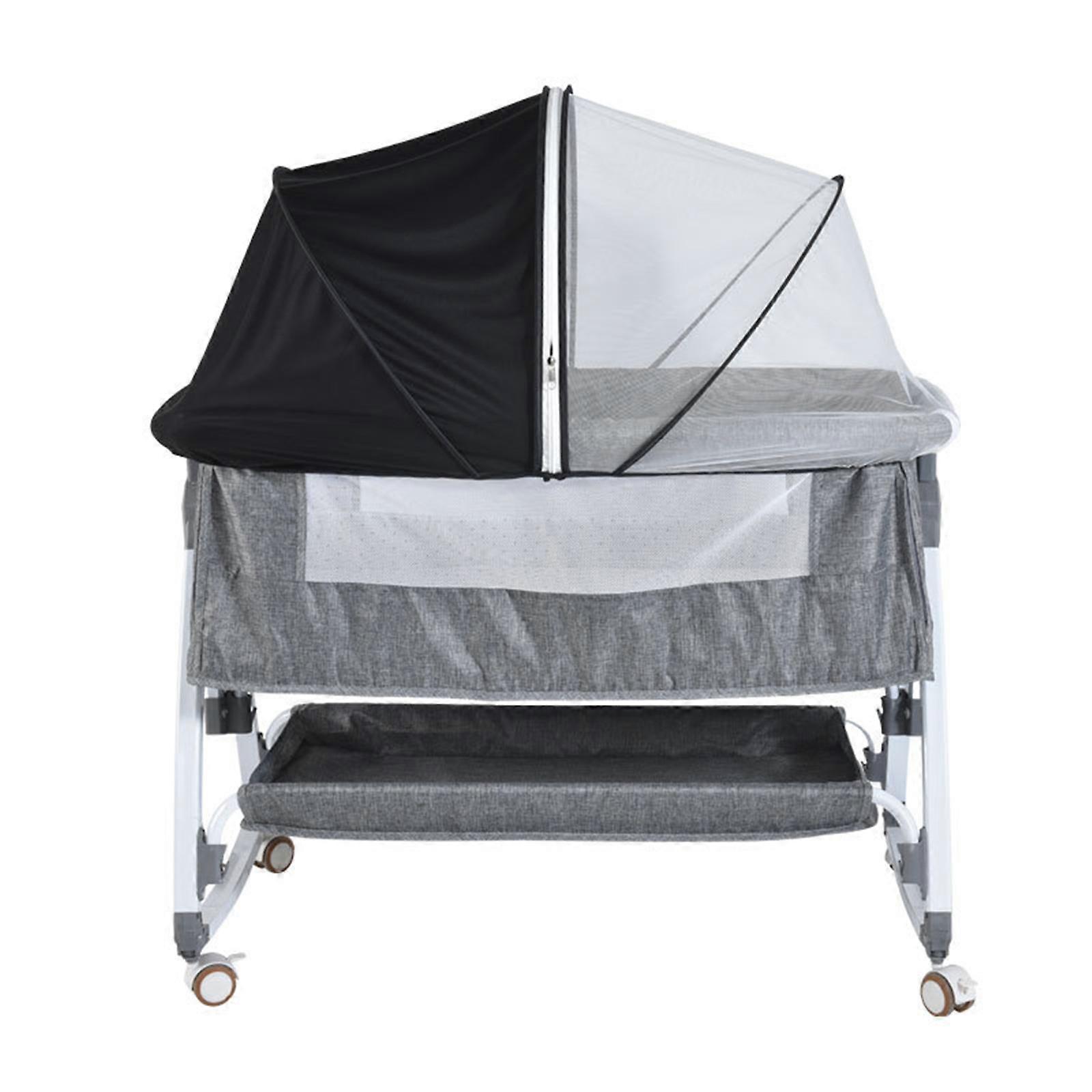 Baby Crib Fly Net Tent with Two Way Zipper Lightweight and Convenient House Decoration for Travel Daily Home White