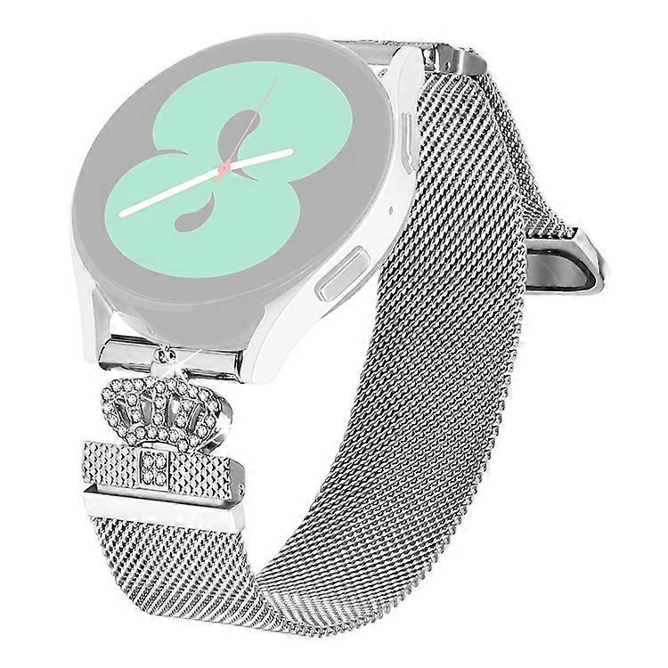 Compatible For Huami Amazfit GTS 4 Mini Watch Band Silver Stainless Steel Crown Clasp Milanese Wrist Strap