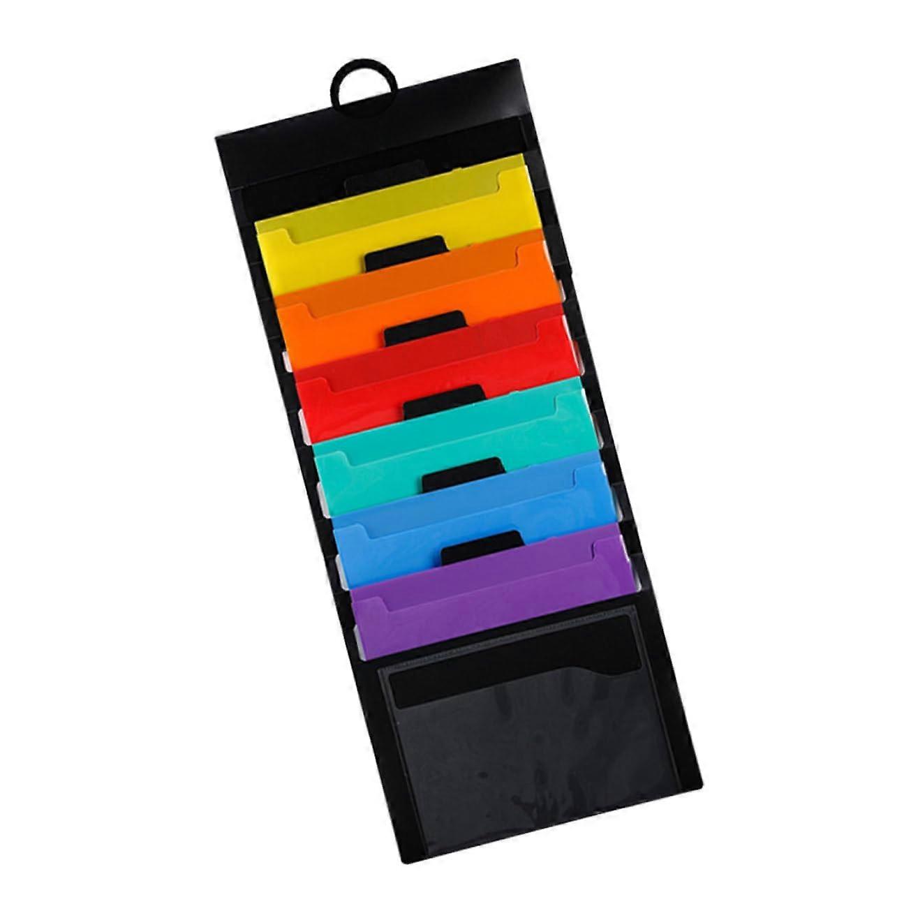 Portable Multi File Organizer Wall Hanging Document Storage Bag Expanding Folder Thick for Home Office Use