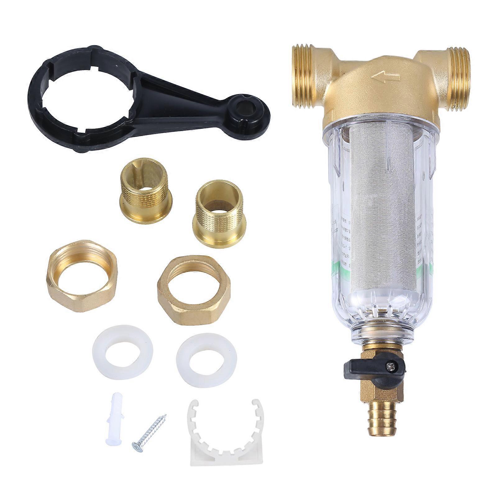 Spin Down Water Filter Whole House Spin Down Sediment Water Filter Reusable Flushable Pre-Filtration System Replacement