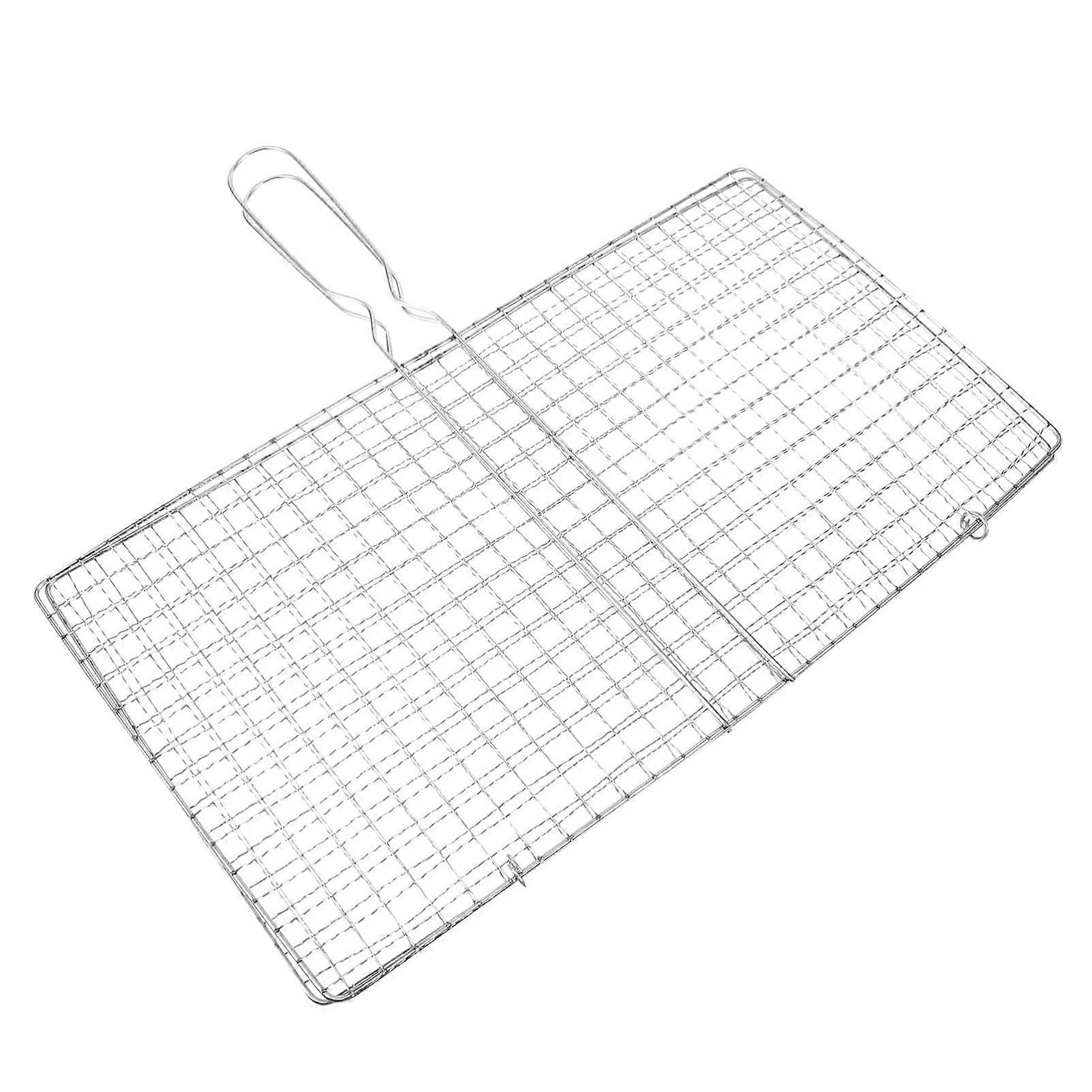 Grilled Fish Clip Stainless Mesh Cage, Portable Grill Basket, Fish And Vegetable Grill Net