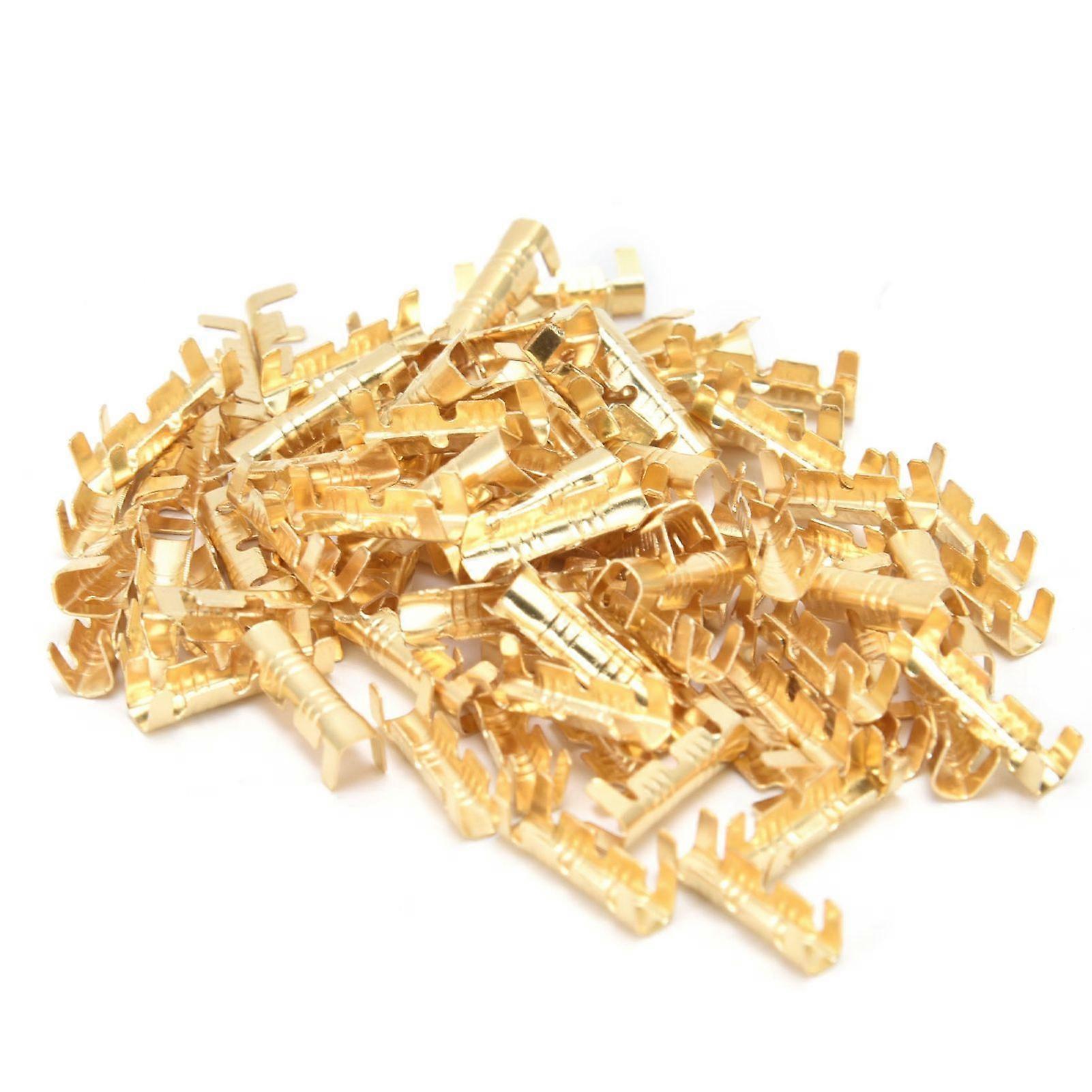 High quality  100pcs gold U-shaped copper buckle terminal block crimping terminal combinat