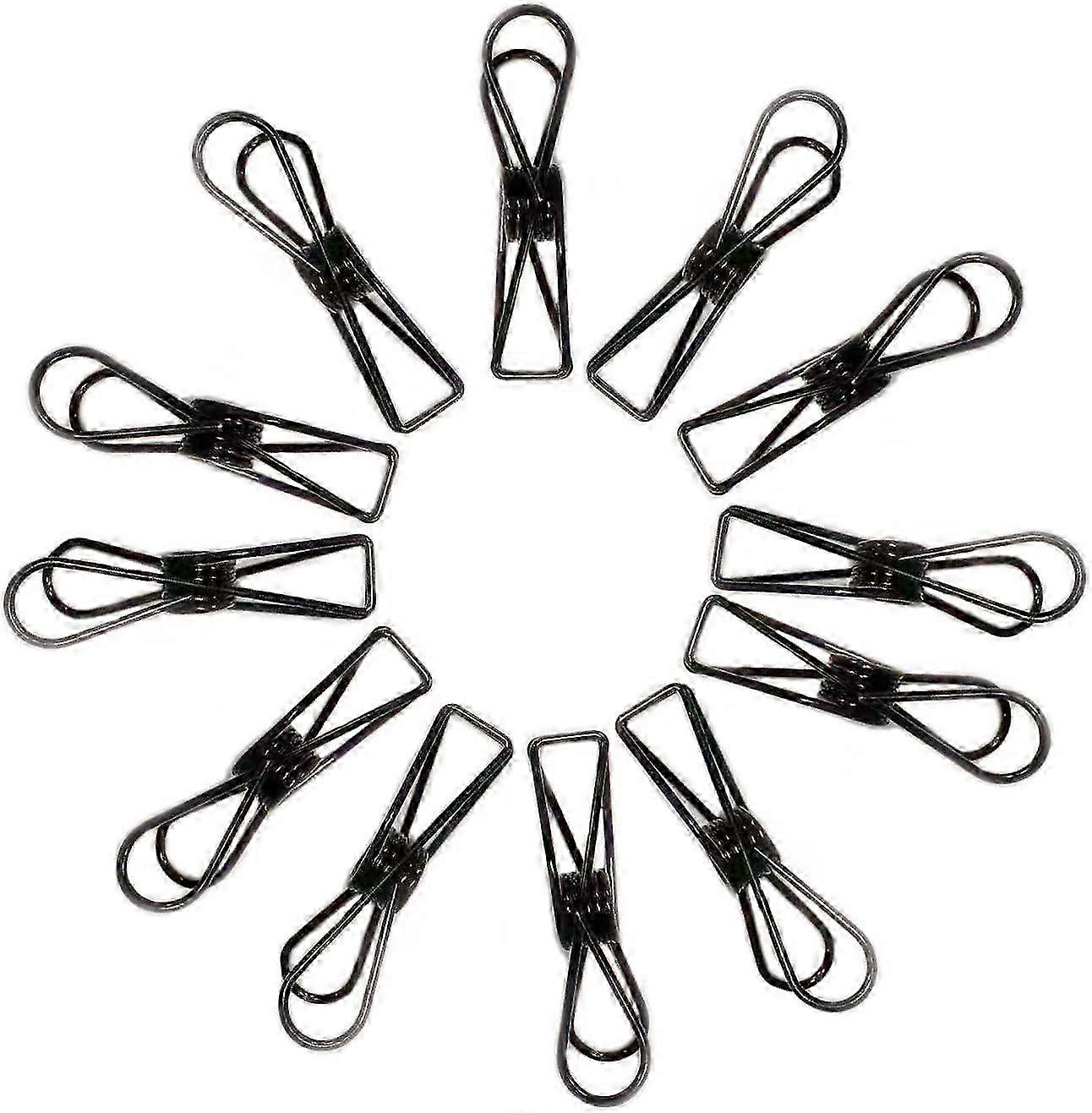 Paquet de 12 pinces à linge en acier inoxydable, pinces à linge de 2,83 pouces