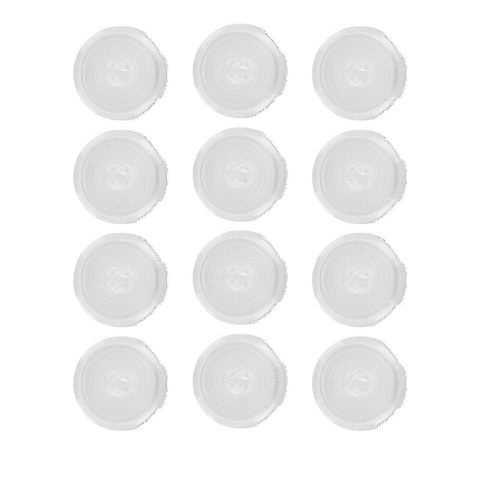 12pcs Joystick Replacement Caps 20.2mm Diameter Mechanical Button Caps Gaming Replacement Button Caps Transparent 