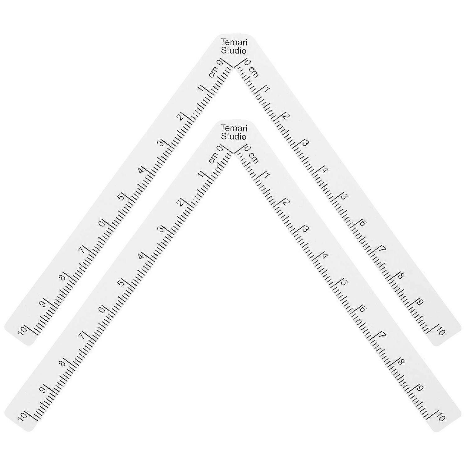 2pcs Hanfu Cuju Ball Ruler Cuju Ball Locating Ruler Sewing Locating Ruler Measuring Ruler