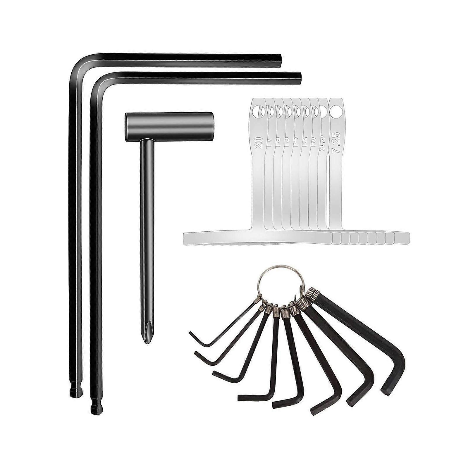 20 Stück Gitarren Rutenschlüssel Set Radius Gauge für Gitarre Gitarre Setup Werkzeuge