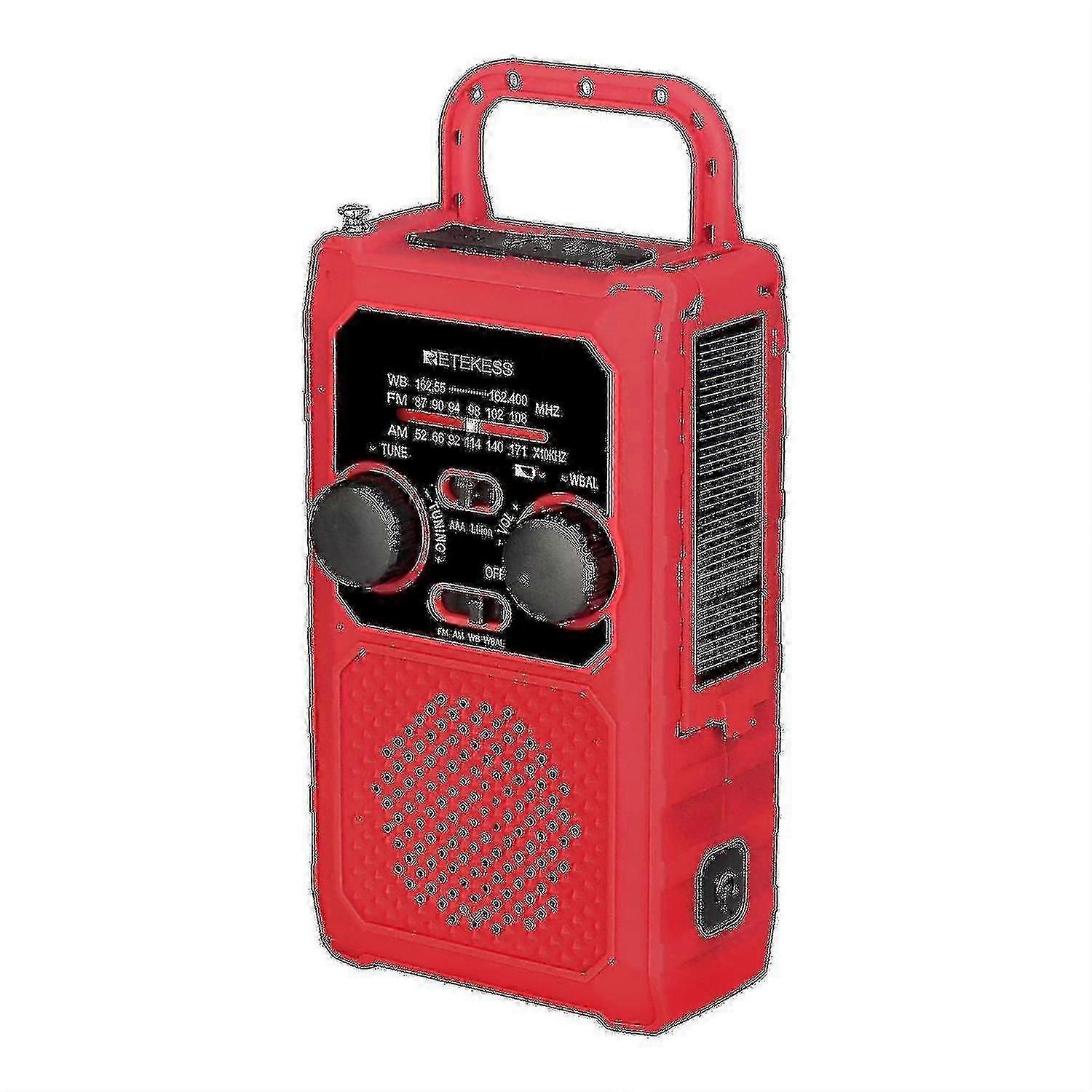 Portable Emergency Radio Waterproof Led Lighting Hand Crank Solar Radio Receiver
