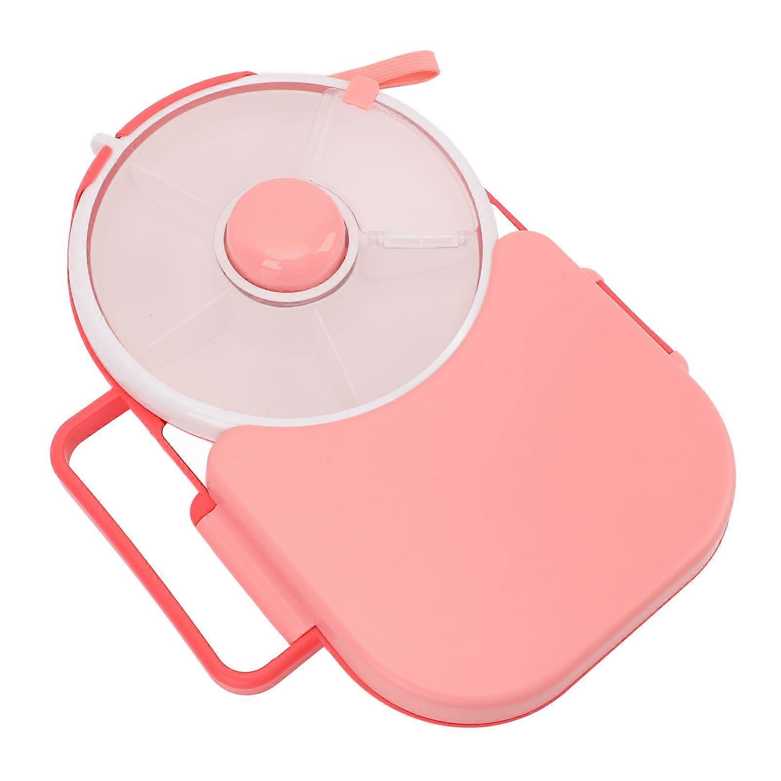 Snack Rotating Bundle with Lid Multifunctional Sealed Fruit Tray Damp Proof Rotating Snackle Box Container for Home Roseate 