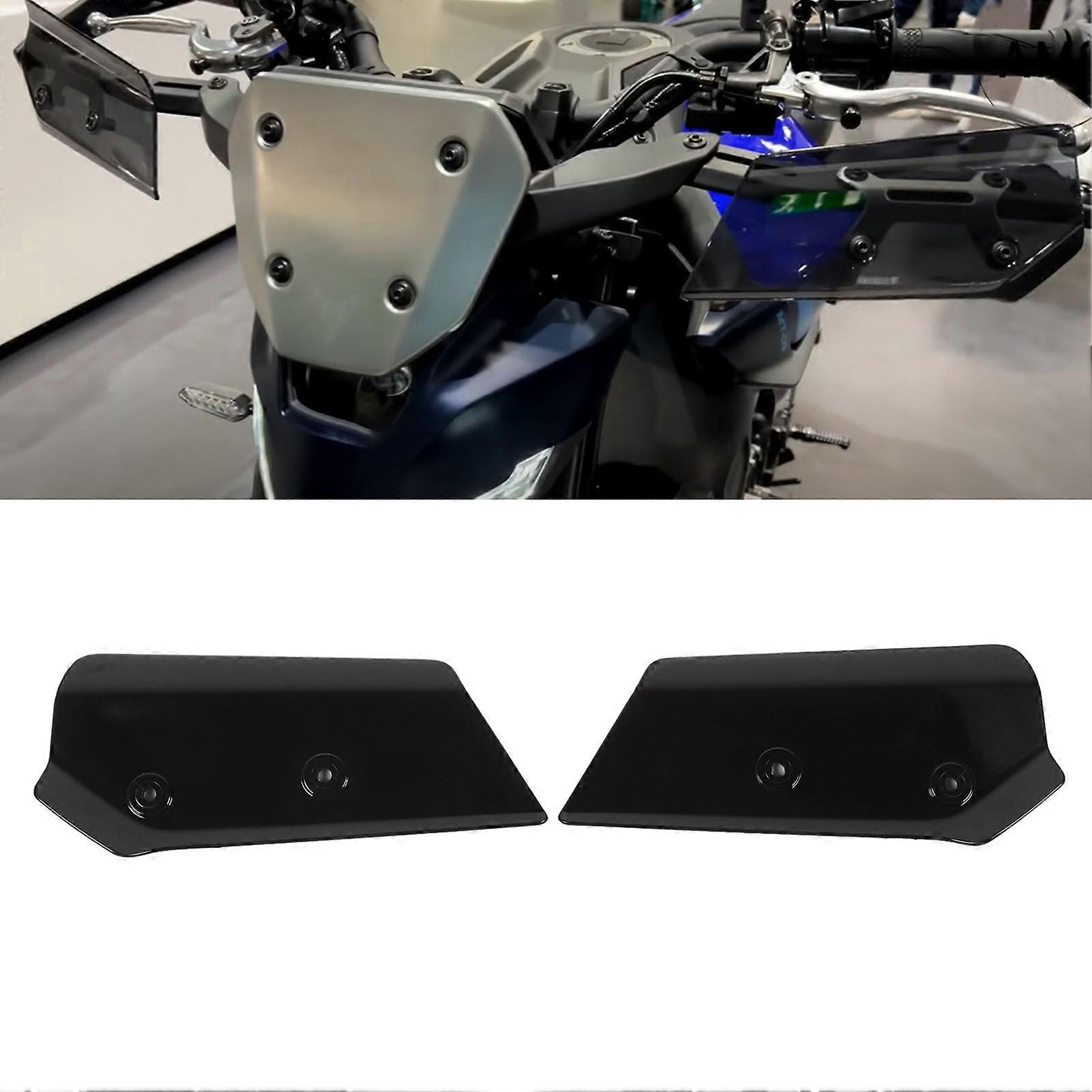 1 Pair Motorcycle Handguards Enhanced Security High Hardness Stylish Look Hand Guards Protector Deflector for MT‑09 SP 2024 Black