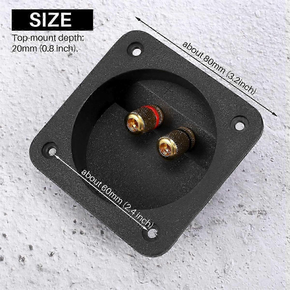 DIY Home Car Stereo Screw Cup Connectors Subwoofer Plugs 2-Way Speaker Box Terminal Binding Post, 2