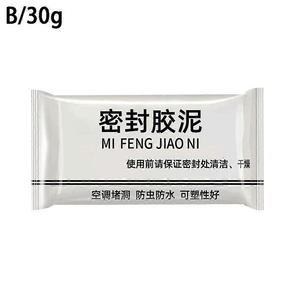 30g high sealing glue (B) $ Air conditioning hole sealing glue household wall hole plastic clay sewer pipe plugging mud fireproof sealant
