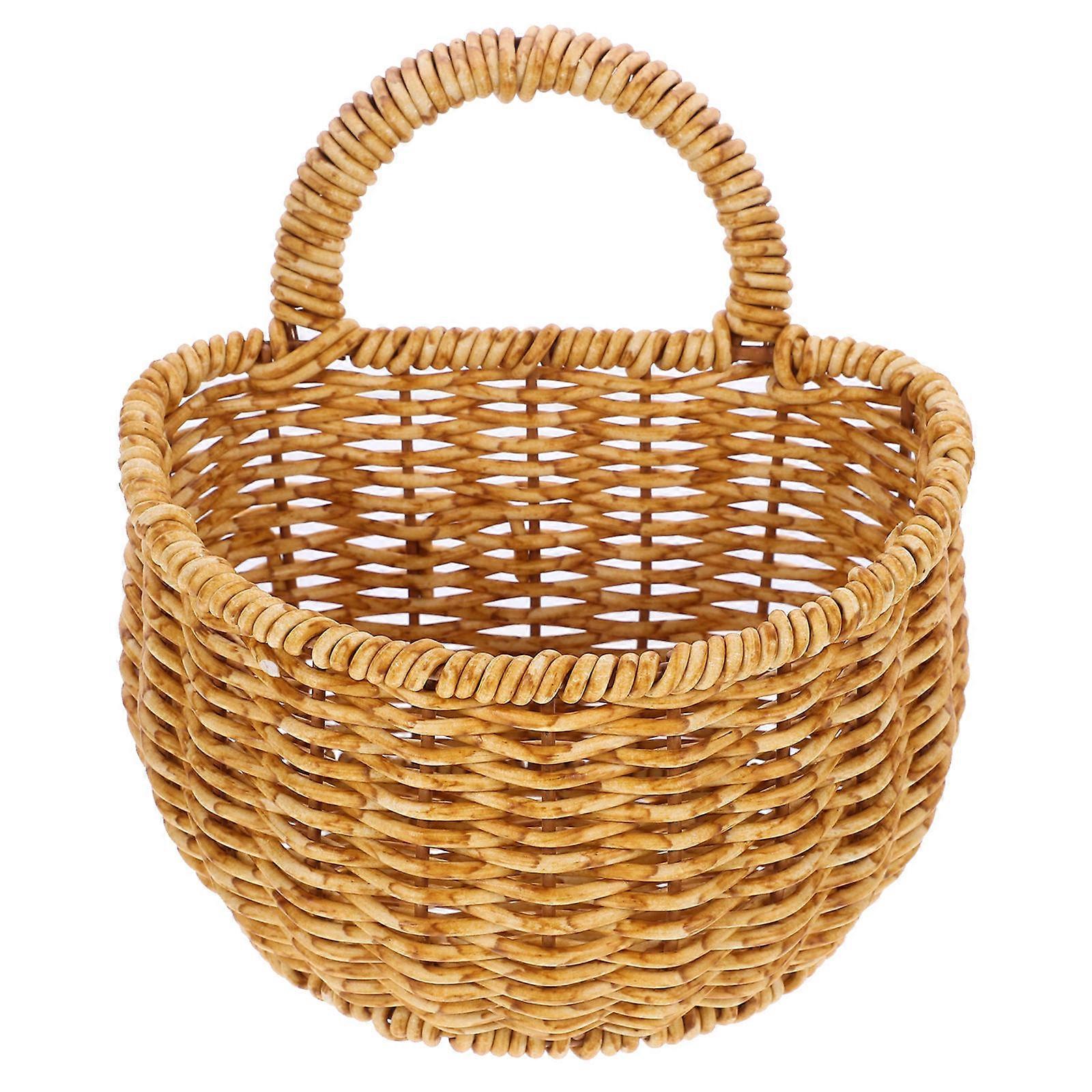 Simulated Rattan Newspaper Holder, Practical Storage for Living Spaces