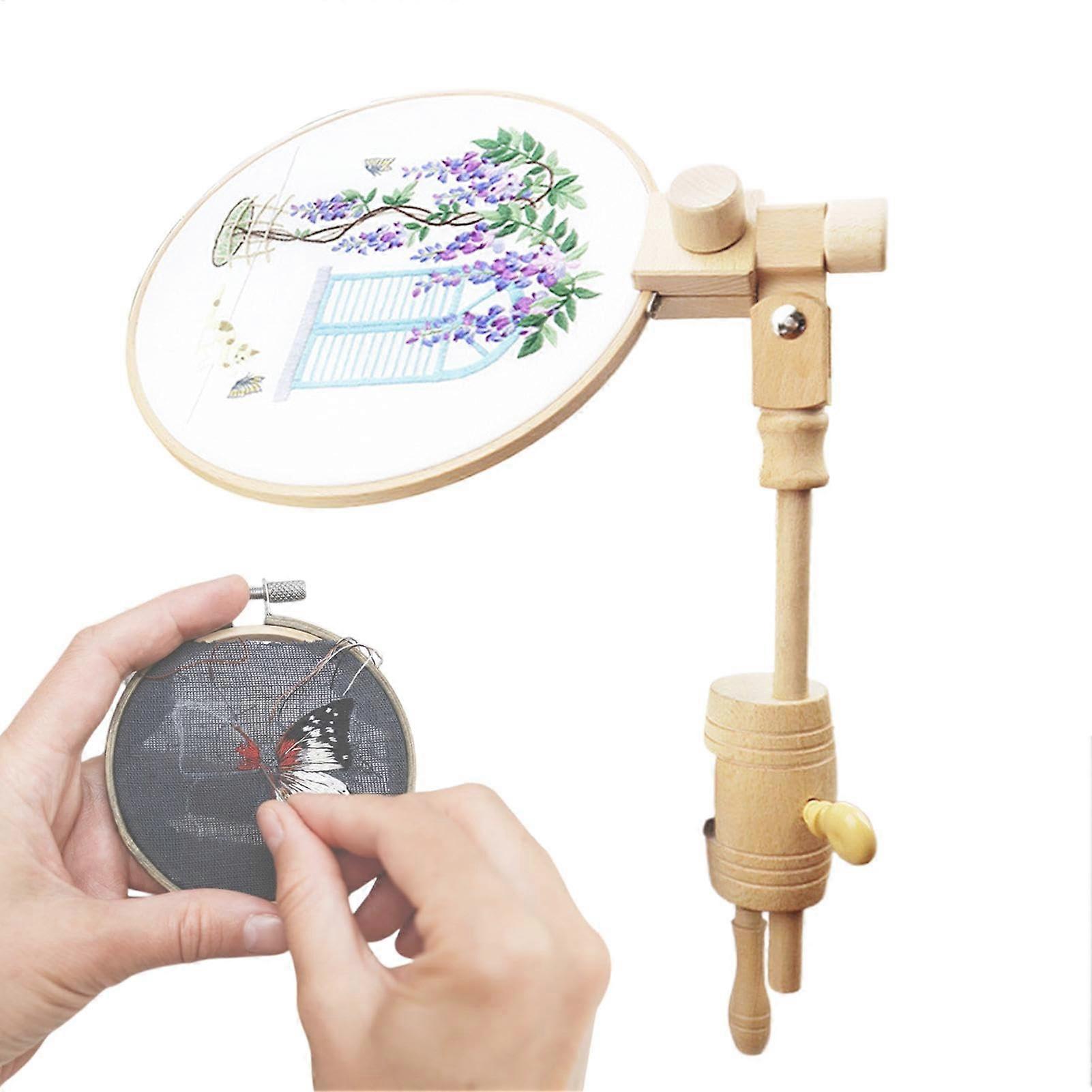 Adjustable embroidery stand, 360degree rotatable embroidery table for sewing lovers