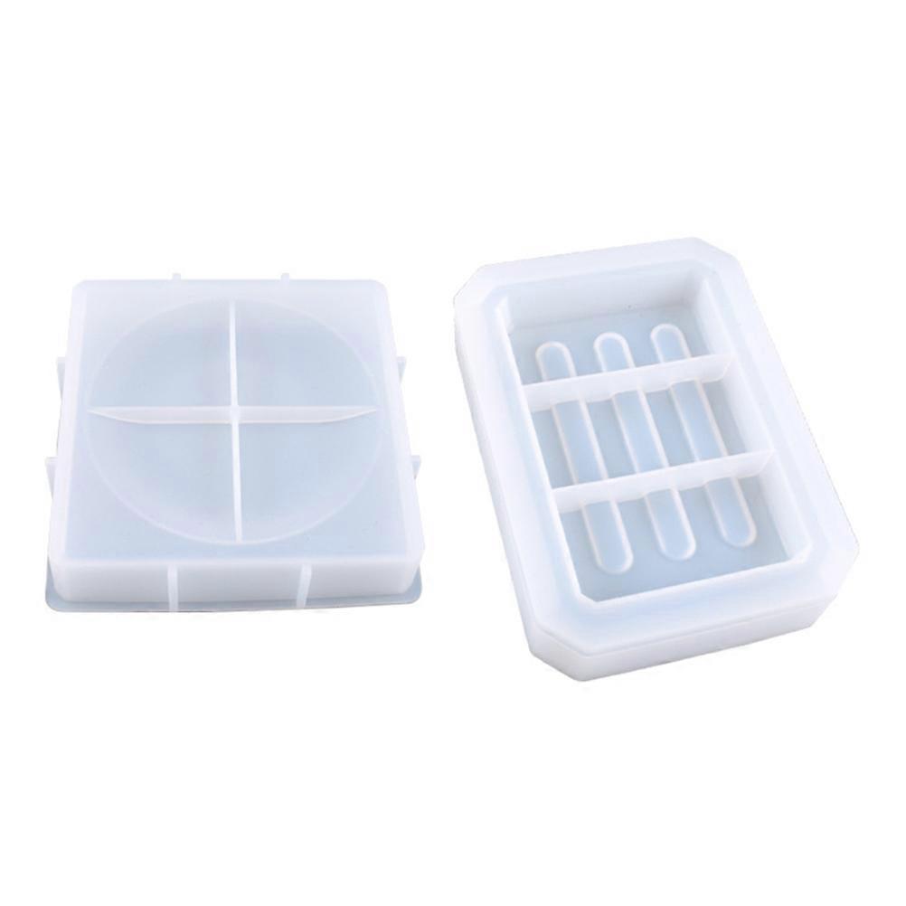 Reusable Soap Making Mould For Craft Projects Featuring Easy Demolding In Rectangular Shape 2Pcs
