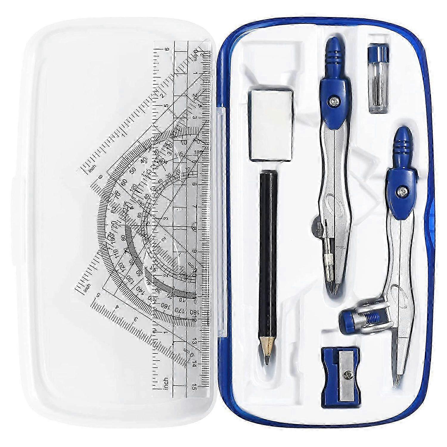 10 Piece Math Geometry Kit Sets Student Supplies for Drafting