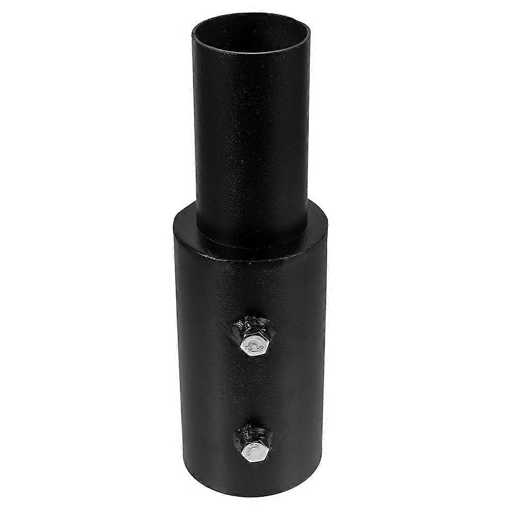 Round Post Adapter Bracket Street Lamp Pole Durable Black 25.00X8.80X8.80cm 1Pack