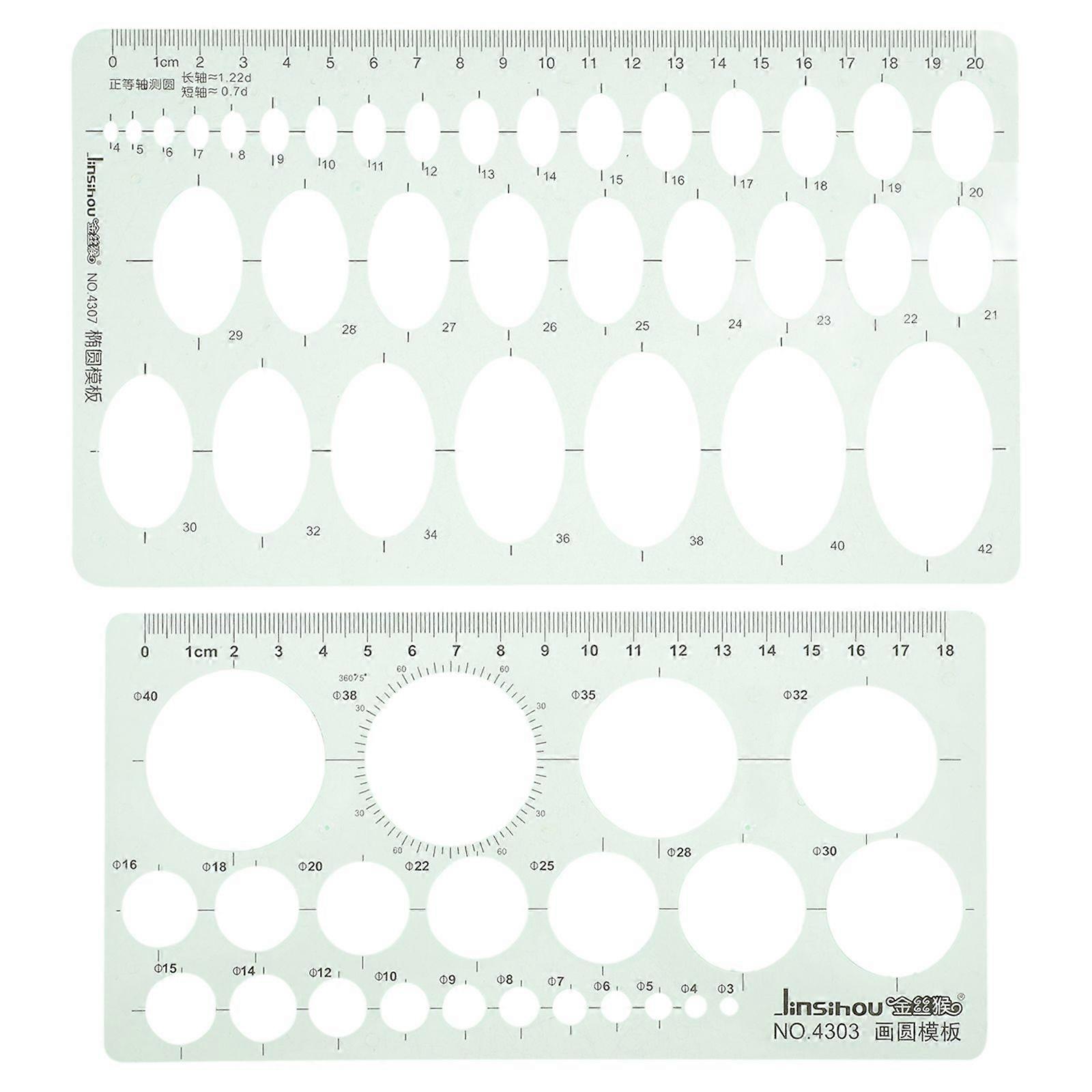 2pcs Circle Stencil Templates Drawing Mold Reusable Craft Template For Diy Circle Mold Craft Painting Template Stencil For Painting