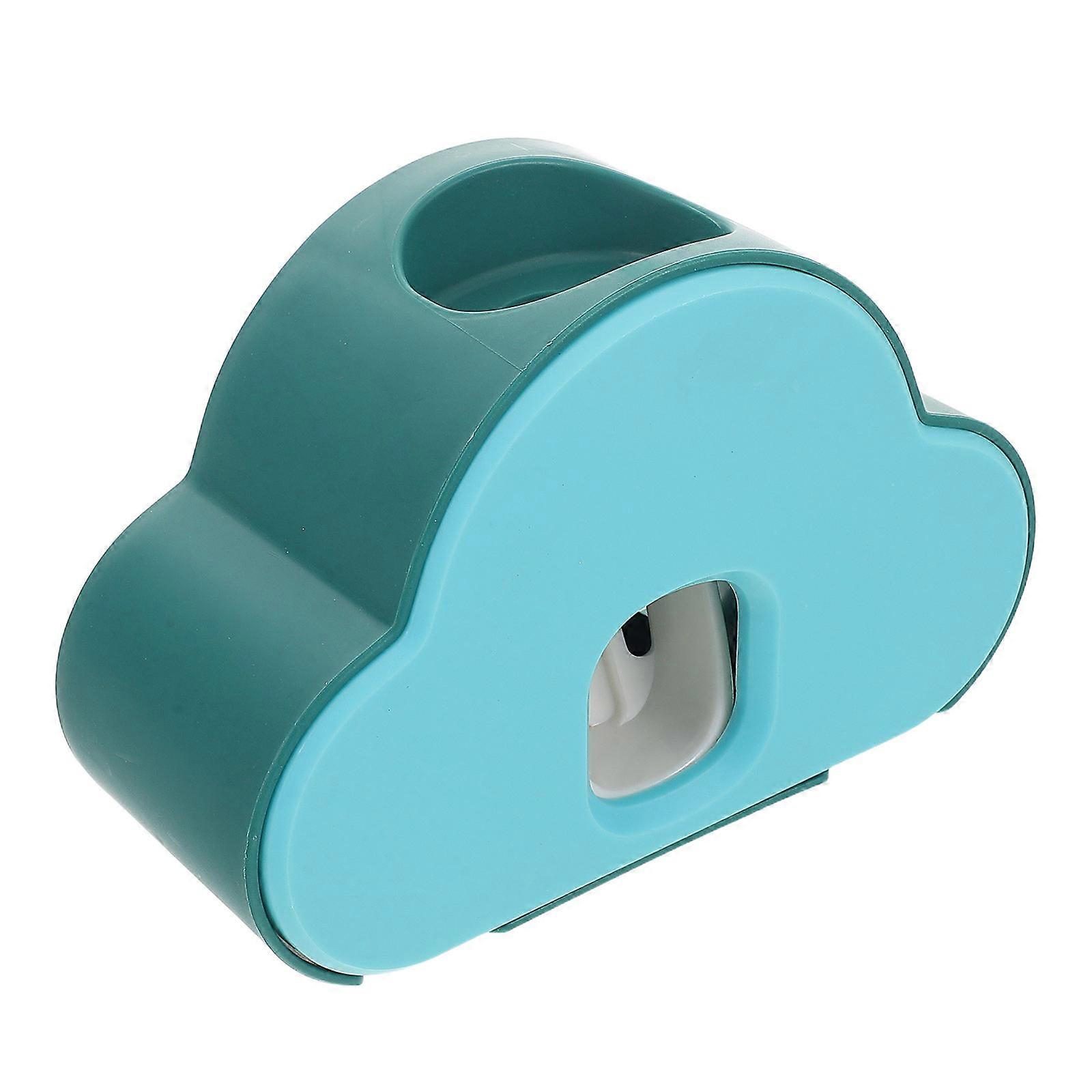 Automatic Toothpaste Squeezer & Toothbrush Holder for Bathroom Wall – Plastic Sink Accessories for Apartment Bathrooms – Toothpaste Tube Squeezer