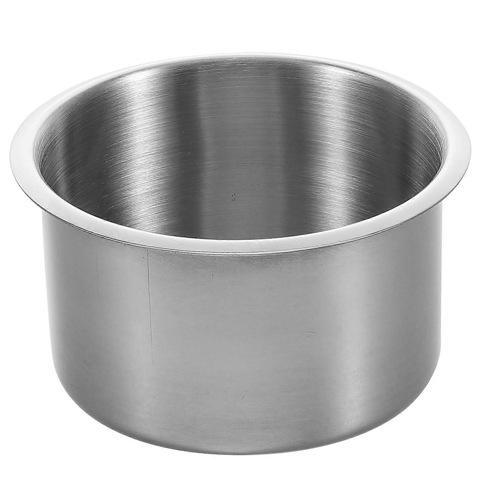 Stainless Steel Cup Holder Insert for Car, Boat, RV & Couch – Elegant Design, Functions as a Coaster for Desk & Table Use