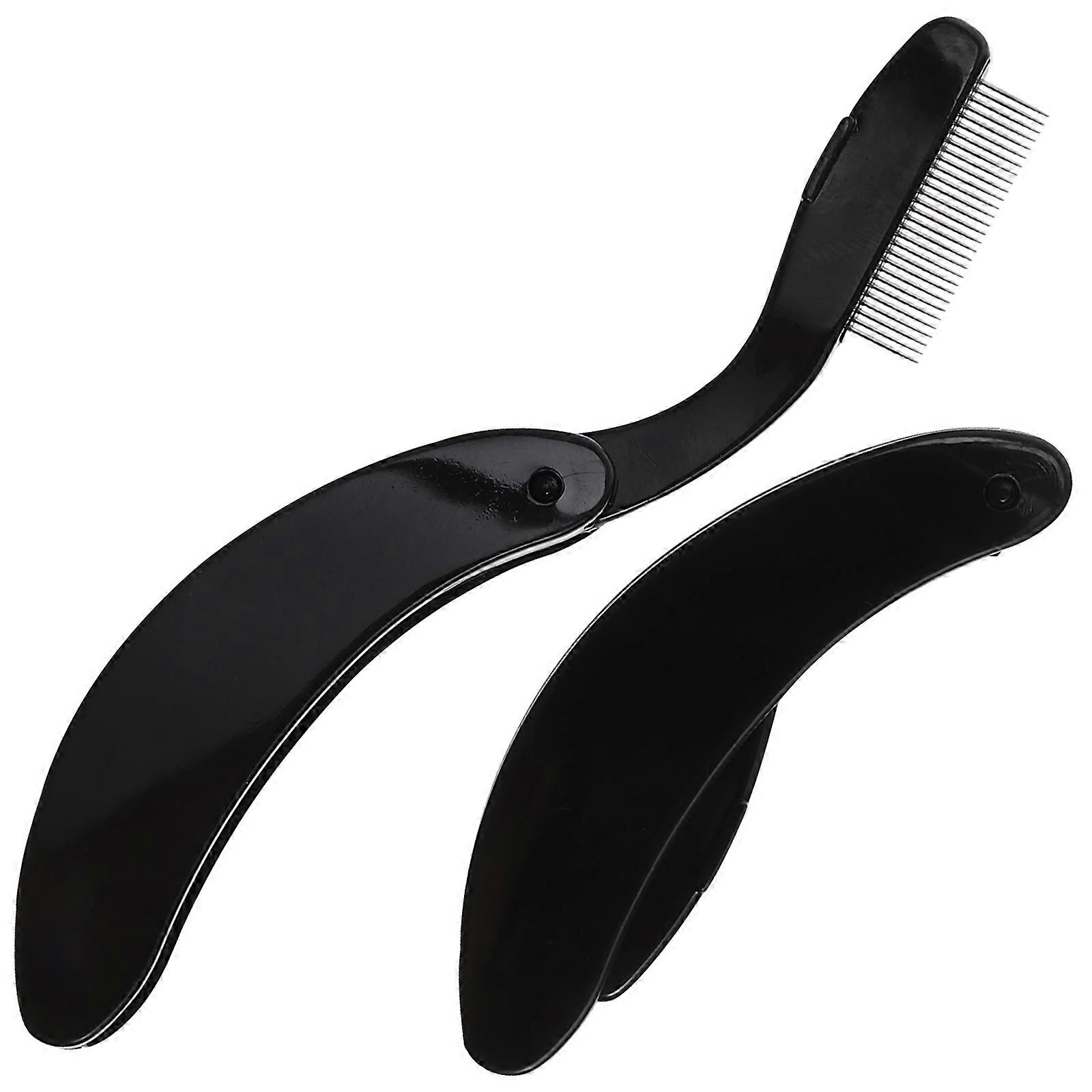 Foldable Design Eyebrow Comb Metal For Makeup Lovers Daily Use 2Pcs