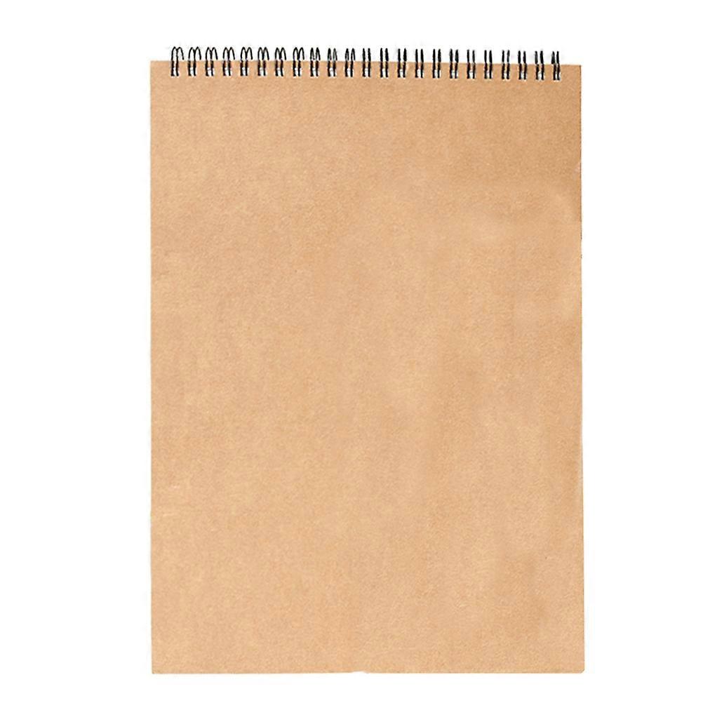 Spiral for Hand Drawing, Portable Painting Notebook with Kraft Cover for Home, Class, and Office Use