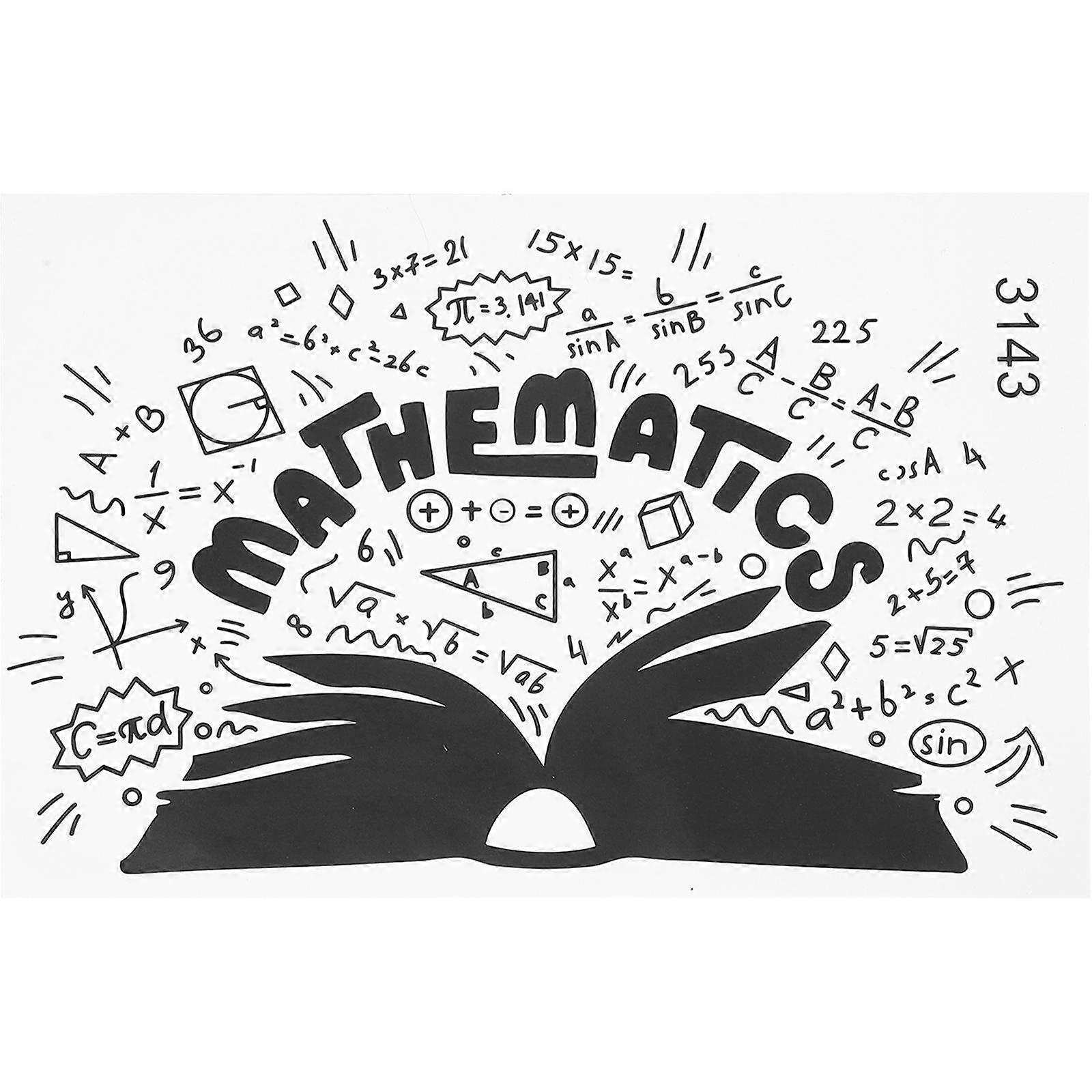 Mathematics Formula Wall Sticker Durable Adhesive Decor for Classroom or Bedroom – Ideal for Math Lovers – Removable & Reusable Wall Decal for DIY