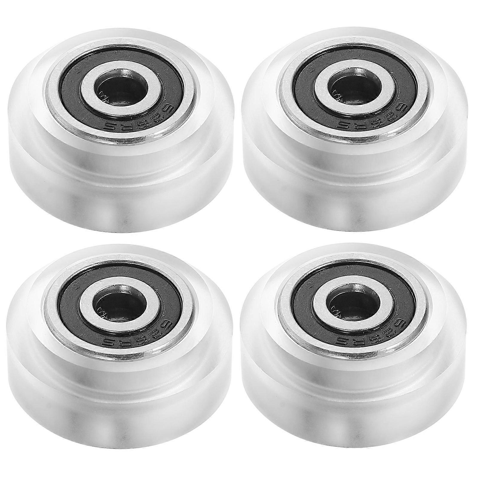 Bearing Pulley Wheel Replacement Printer Pulley Wheels For 3D Printing Diy Projects Round Shape Plastic Material Smooth Movement 4Pcs