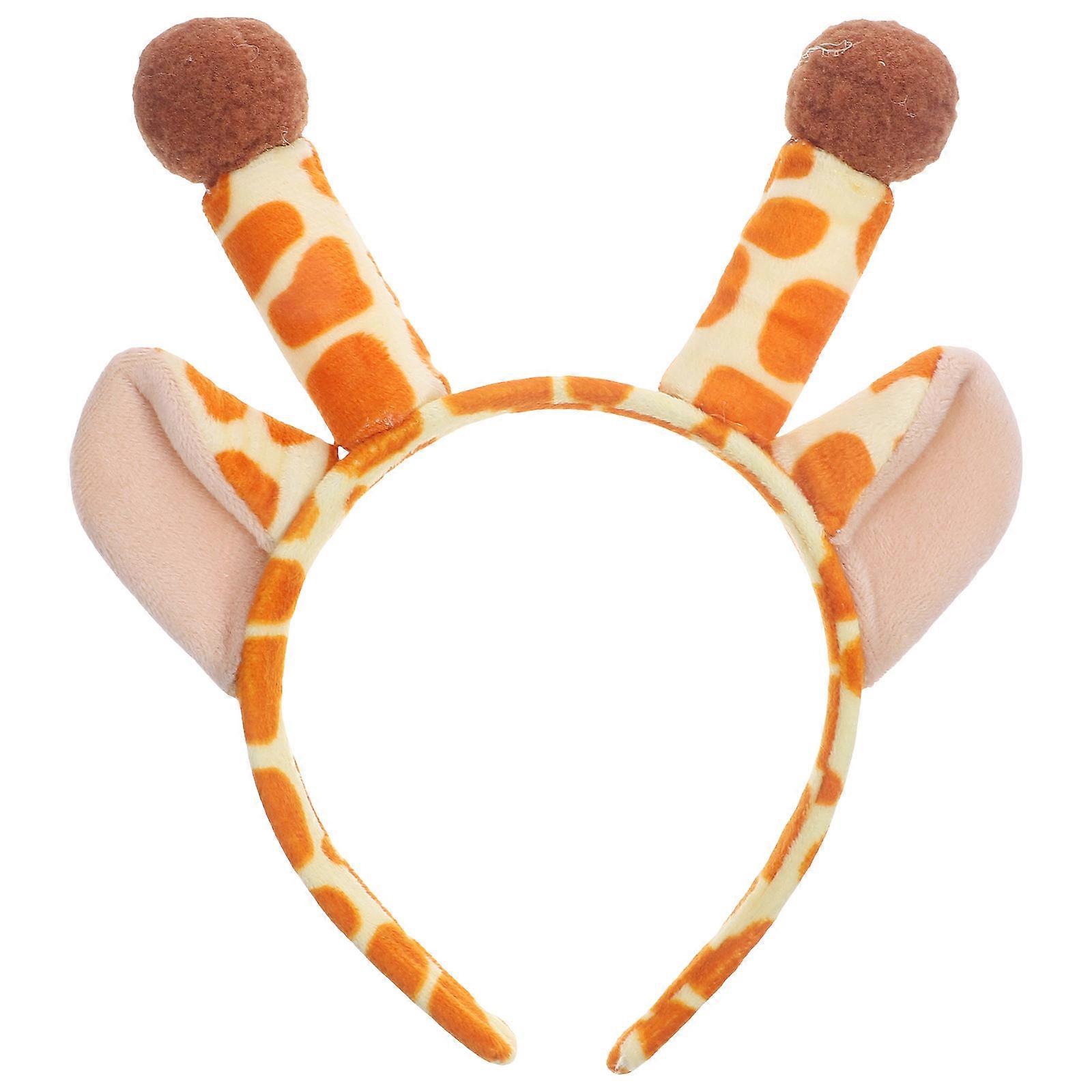 Giraffe Cosplay Headband Giraffe Ears Headband Theme Party Plush Lightweight 21.00X18.50X2.00CM Decorative 1Set