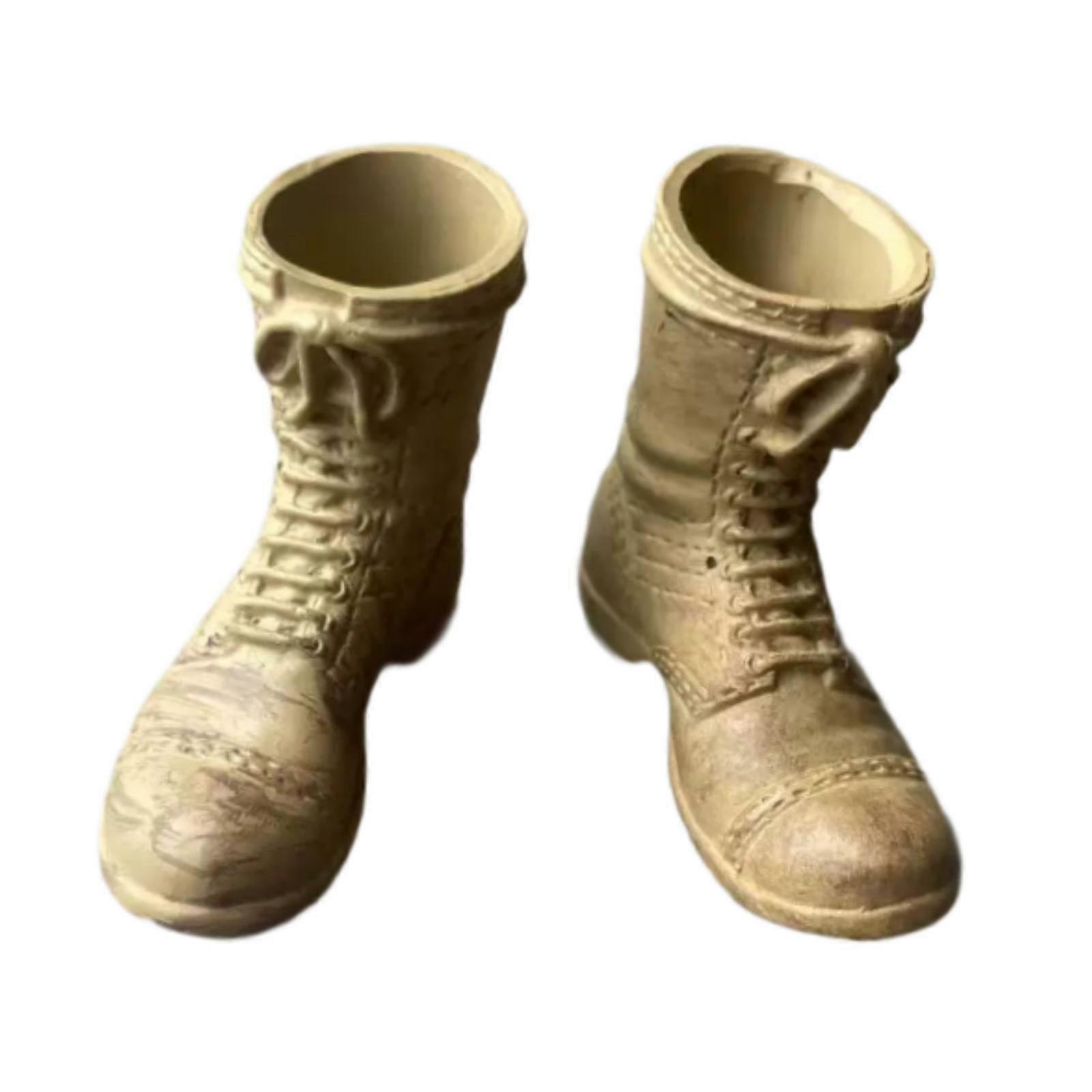 1:6 Scale Miniature Lace up Boot Work Shoes for 12'' Action Figures Costume