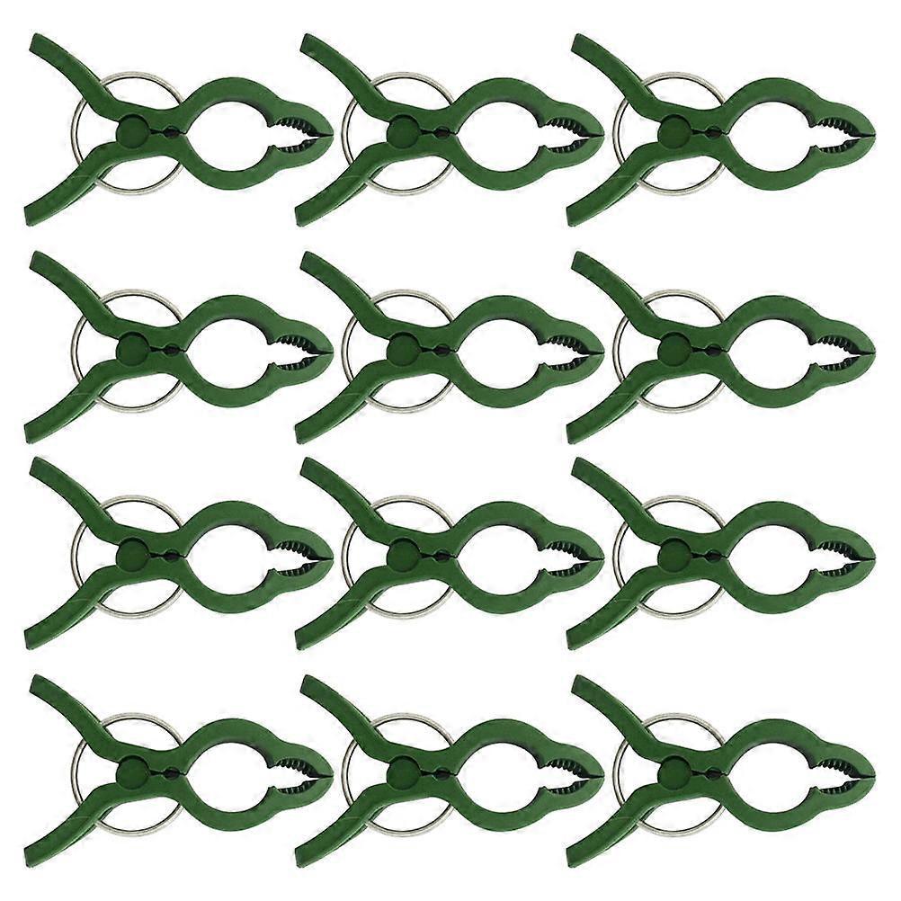 Garden Fixing Clip Plant Fixing Clips For Gardening Art Potted Plants Green 8x5cm Simple Design 25Pcs