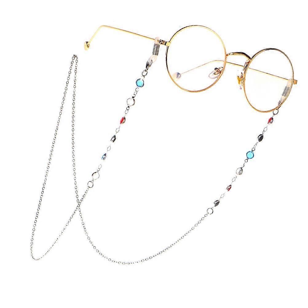 Silver Eyeglass Chains Lanyard For Neck Or Arm Usage General Users Running Hiking Cycling 1Pack