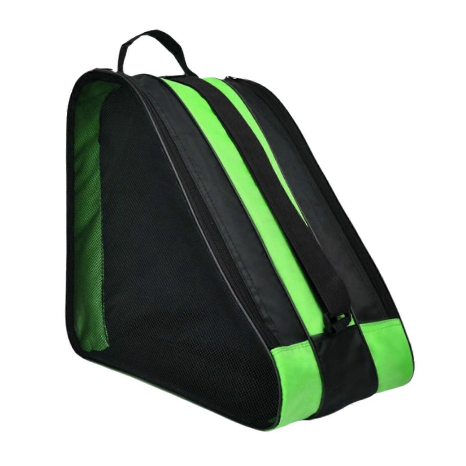 Roller Skate Bag Inline Storage Case for Ice Skates, Size 39 x 20 x 38 cm, Green