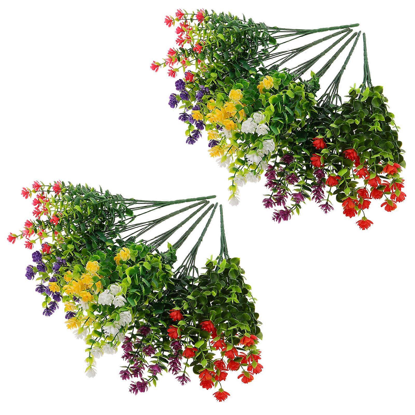 Faux Floral Stems Artificial Eucalyptus Leaf Wall Decor Realistic Simulation Home and Office Indoor Outdoor Use 35.00X12.00X12.00CM 12pc Set