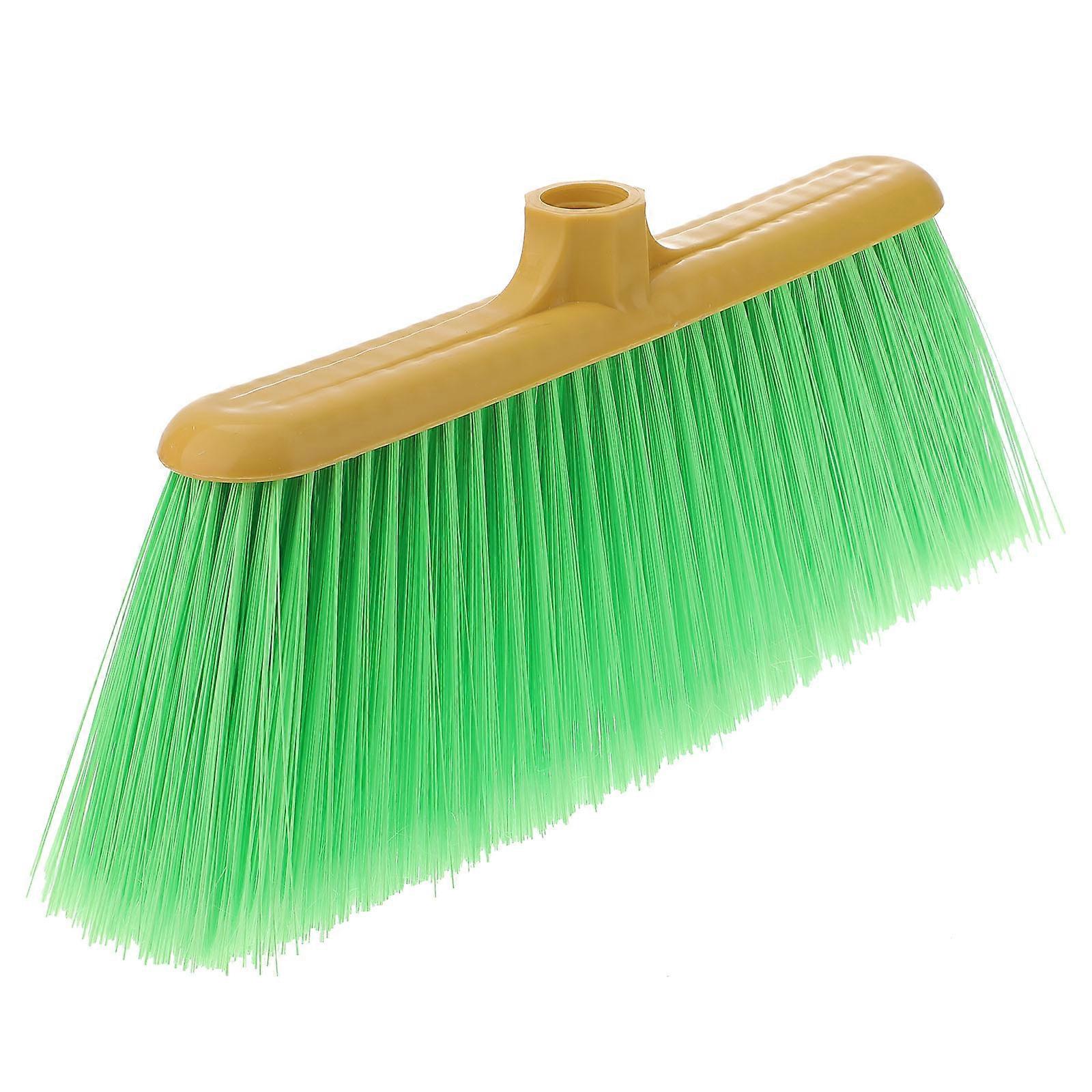 Plastic Broom Head Replacement with Thick Bristles for Indoor Outdoor Floor Cleaning – Multi Use Sweeper Accessory for Home Office Kitchens