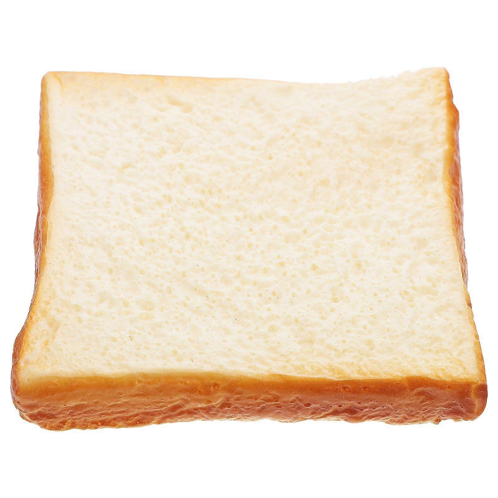 1pc Emulation Sliced Bread Adornment PU Toast Model Bakery Bread Display Props