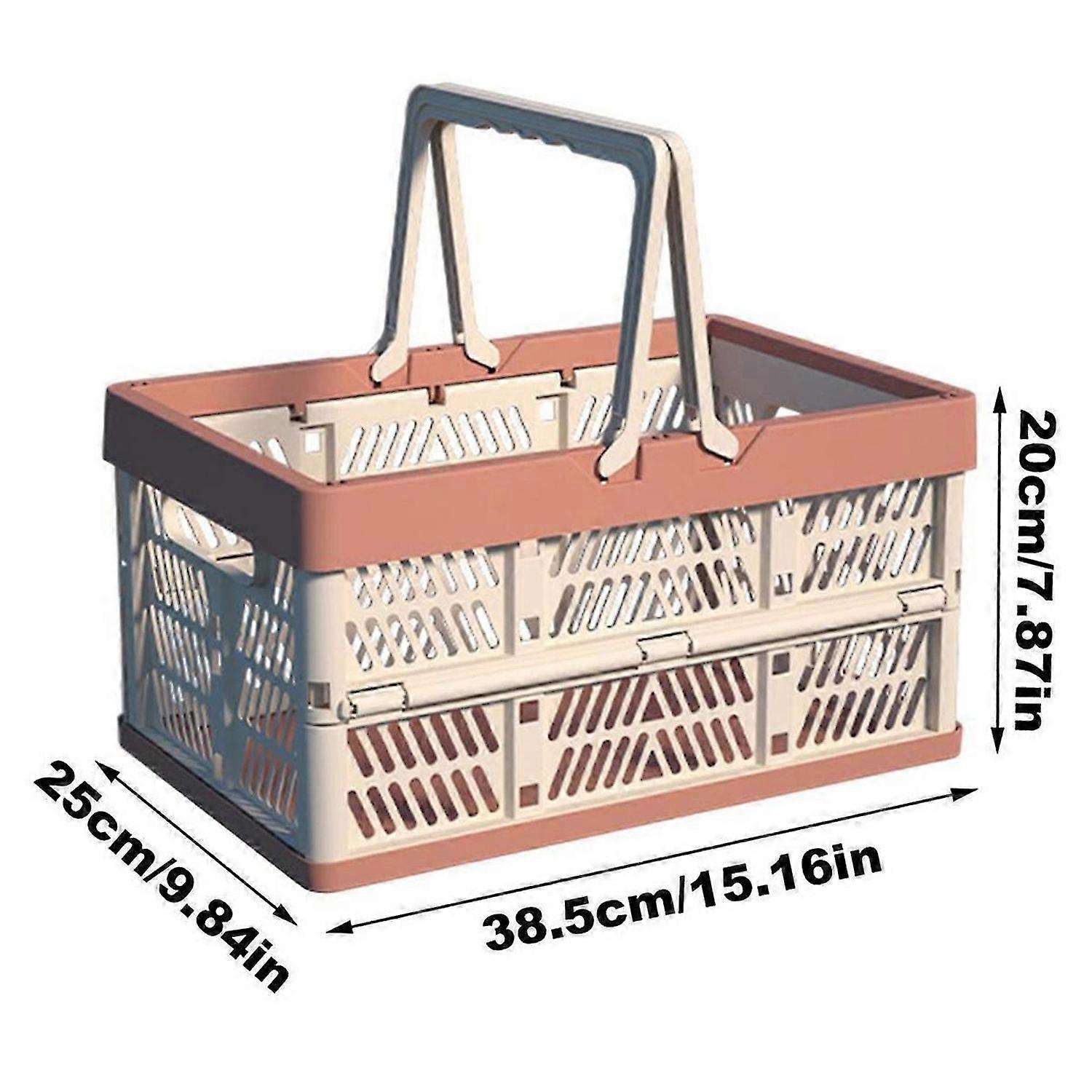 Outdoor Folding Picnic Basket Portable Camping Storage Container Plastic Frame Large Capacity Superm