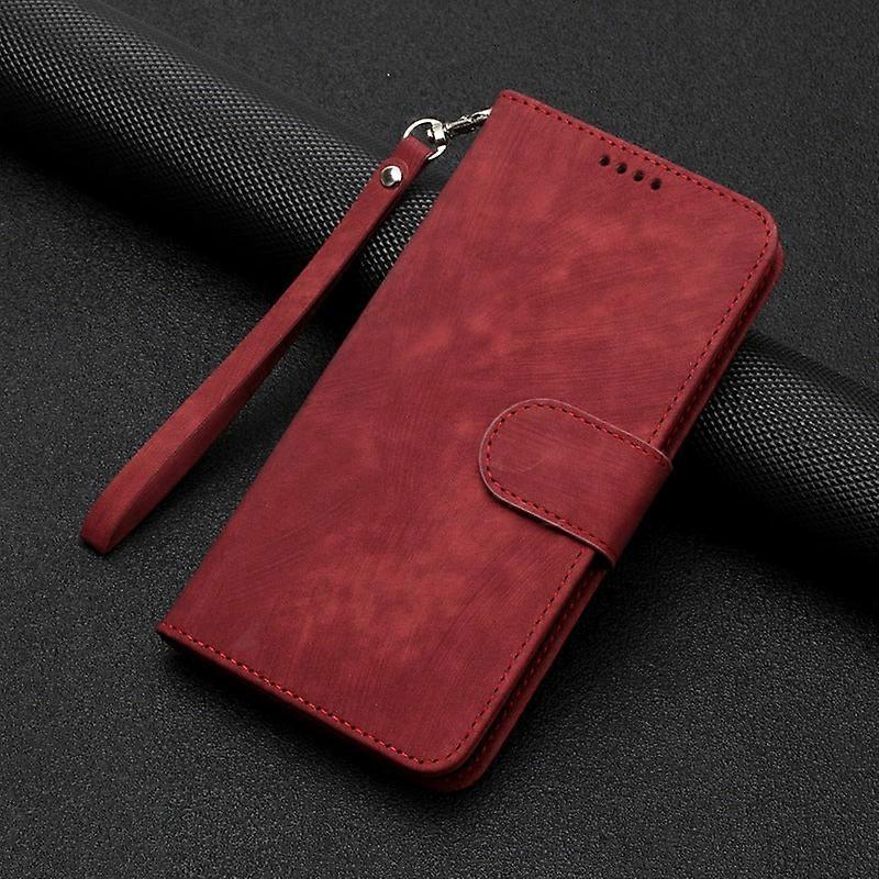 Case For Iphone 13pro Striped Double Folded Edge--red Solid Edge Leather Zz434