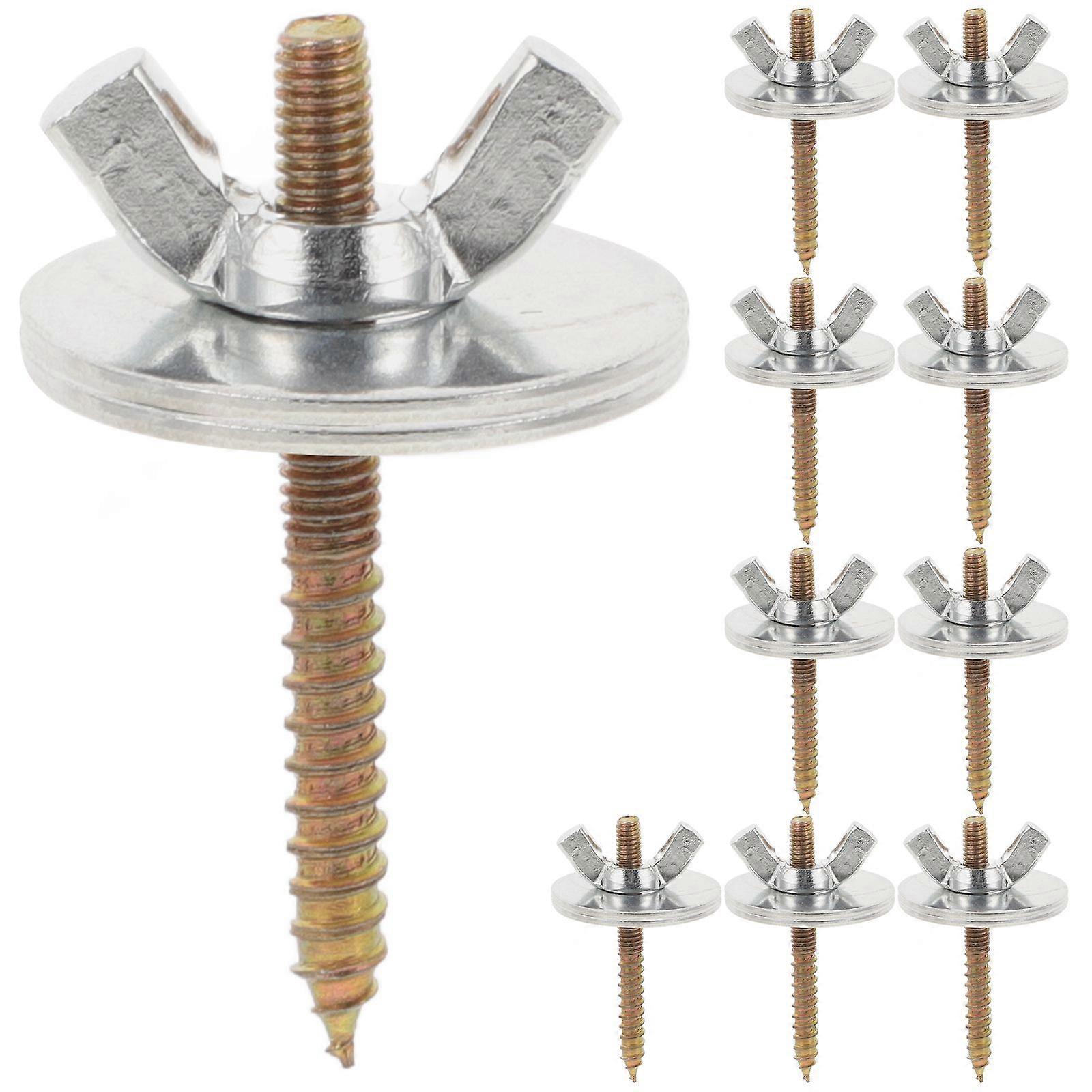 10 Sets Bird Stand Screws and Nuts Bird Cage Perch Screws Bird Perch Fixing Accessories