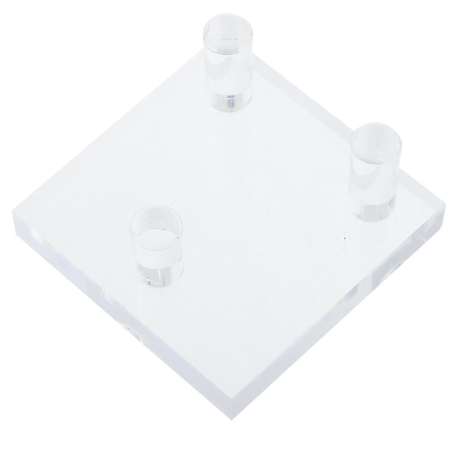 Clear Acrylic Display Stand with Three Peg Easel – Transparent Base for Crystals, Minerals, Geodes, Stones, and Art Collections – Premium Design