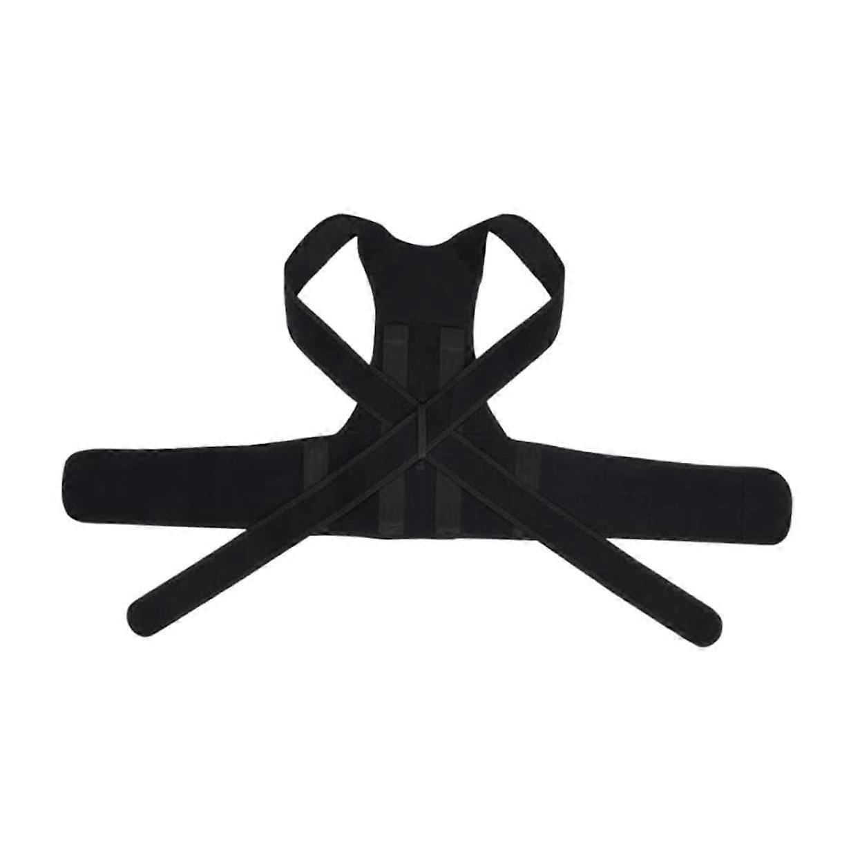 Humpback Correction Belt Adjustable Posture Corrector For Adults Black Ok Fabric Household Back Support