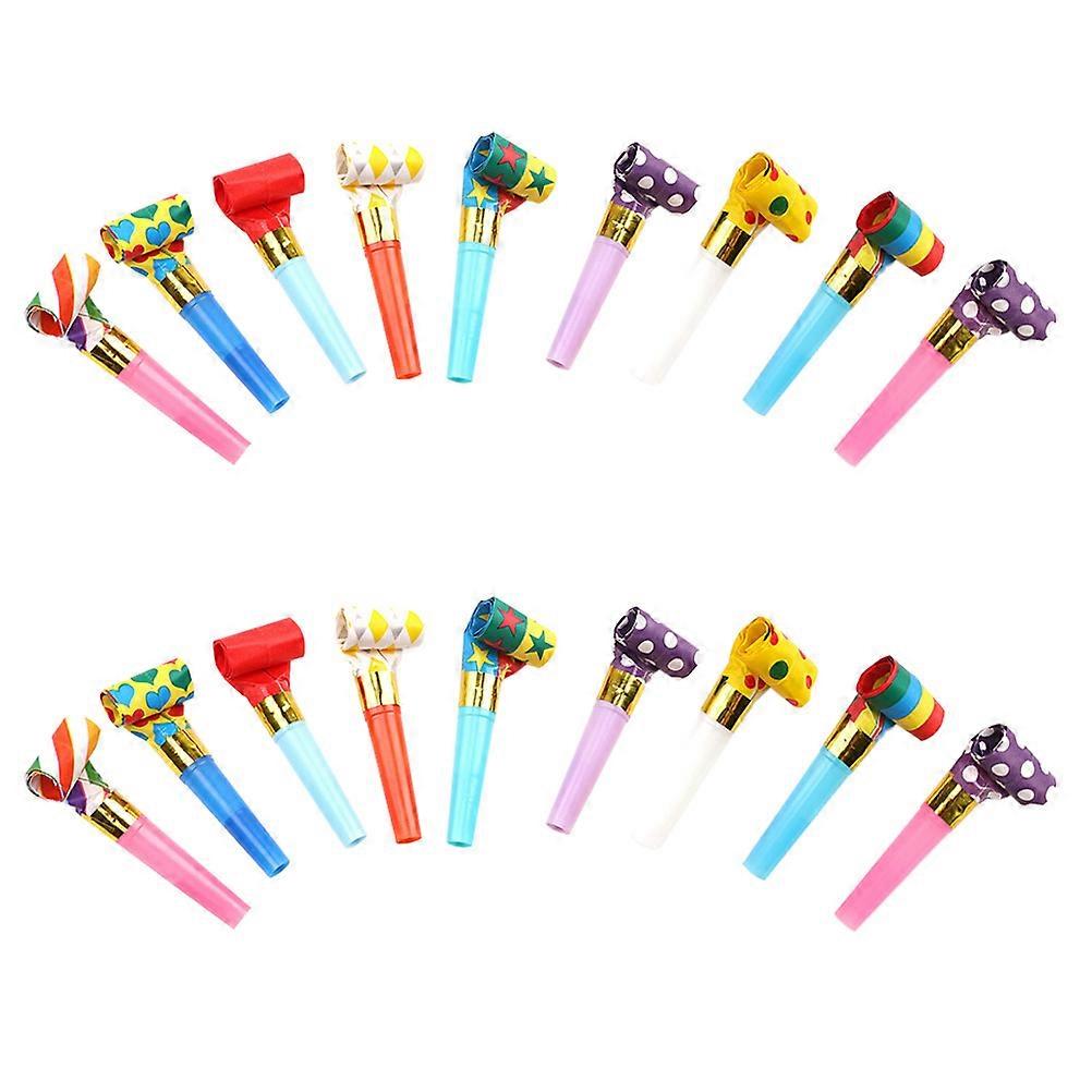 100pcs Party Whistles Assorted Styles Cheering Props for Birthdays Events Festive Atmosphere