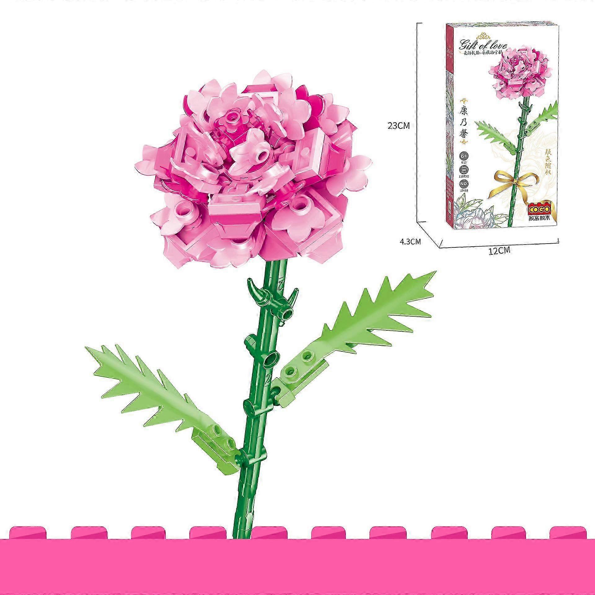 Flower Bouquet Construction Set, DIY Gift Toy 110 Pieces