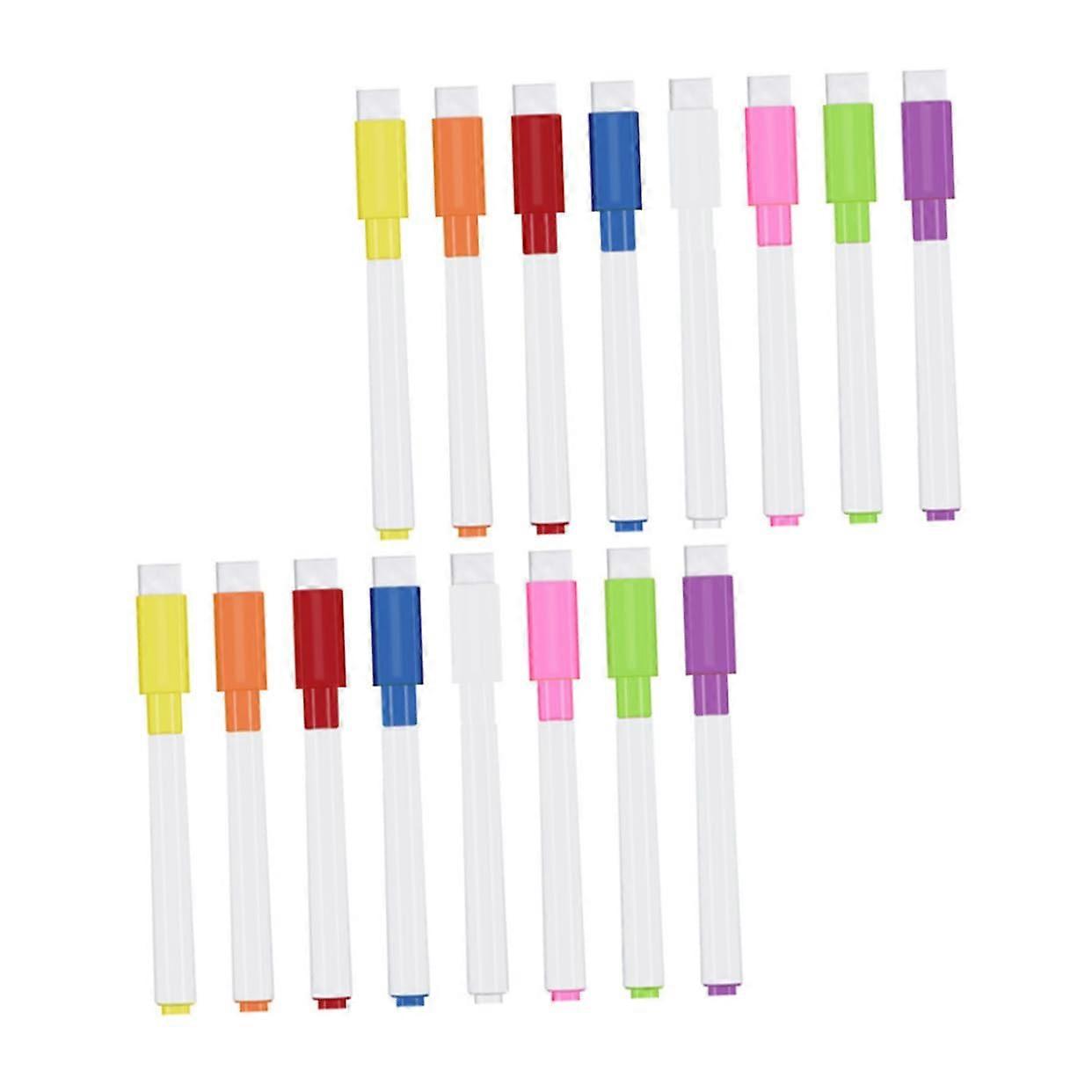48Pack Magnetic Black Dry Erase Markers with Eraser for Whiteboard, Blackboard, and Chalkboard Reusable Chalk Pens in Black