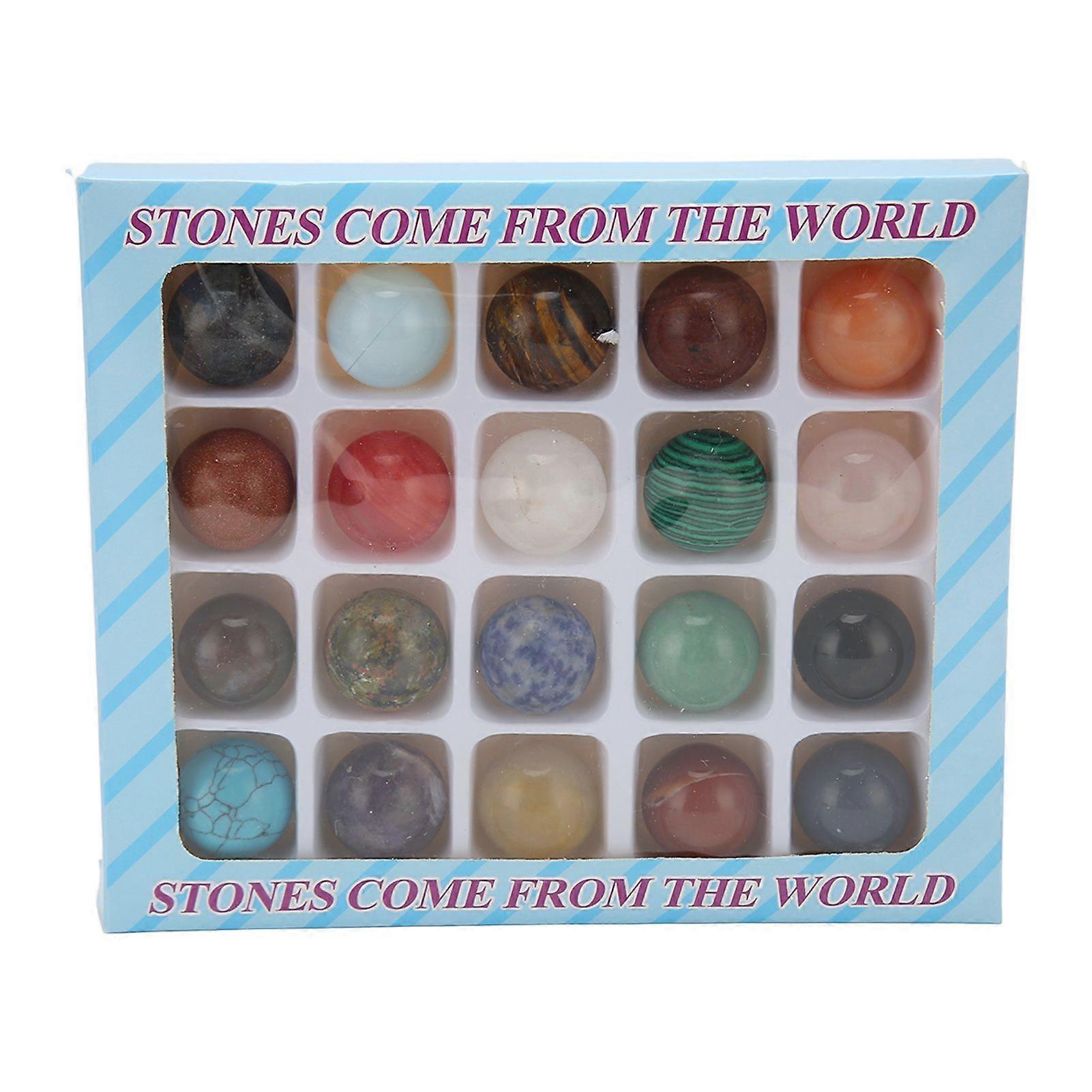 2025 Latest Model  20pcs Crystal Stone Set Eliminate Negative Energy DIY 20mm