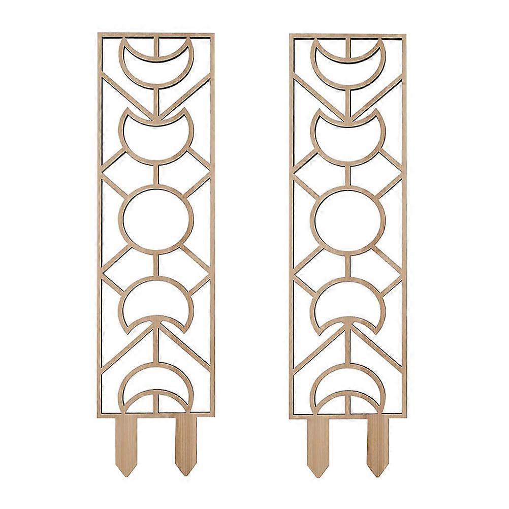 Wooden Plant Trellis Moon Design for Plant Climbing Supports 2Pcs Indoor