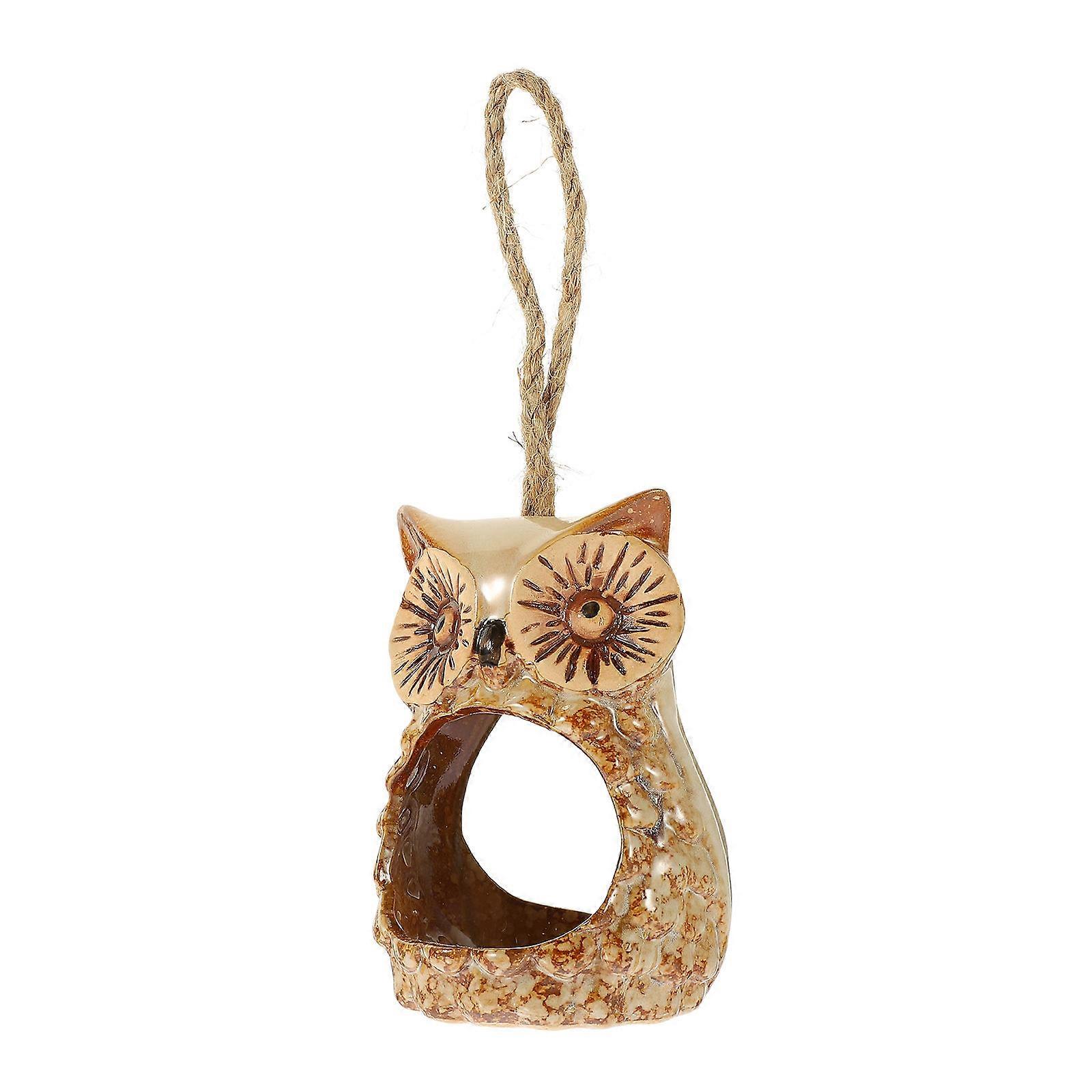 Owl Design Flowerpot Wall Hanging Flower Pots Family Home Decoration Multi-Colored 8x11cm Planting 1 Piece