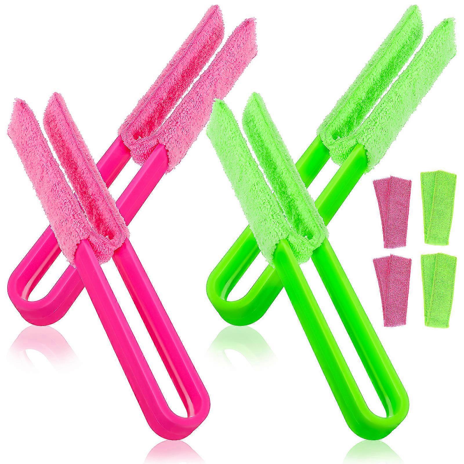 Blind Duster Cleaning Tools Mini Blind Dust Cleaner Handheld Design Microfiber 4Pcs For Blinds And Air Conditioning