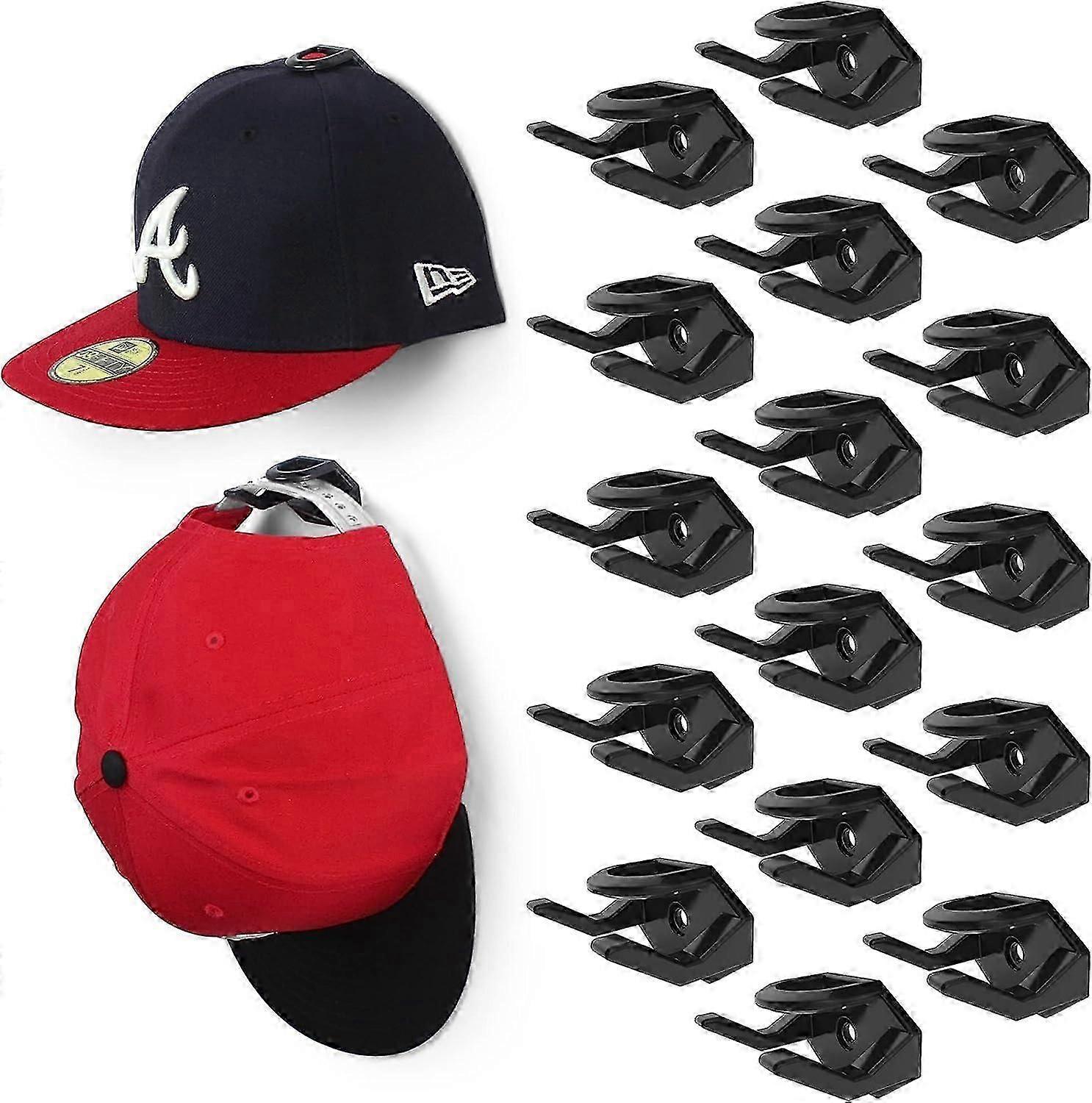 16 Pcs Adhesive Hat Hooks For Wall Hat Racks For Baseball Caps Hat Display Adhesive Hat Hooks No Drilling