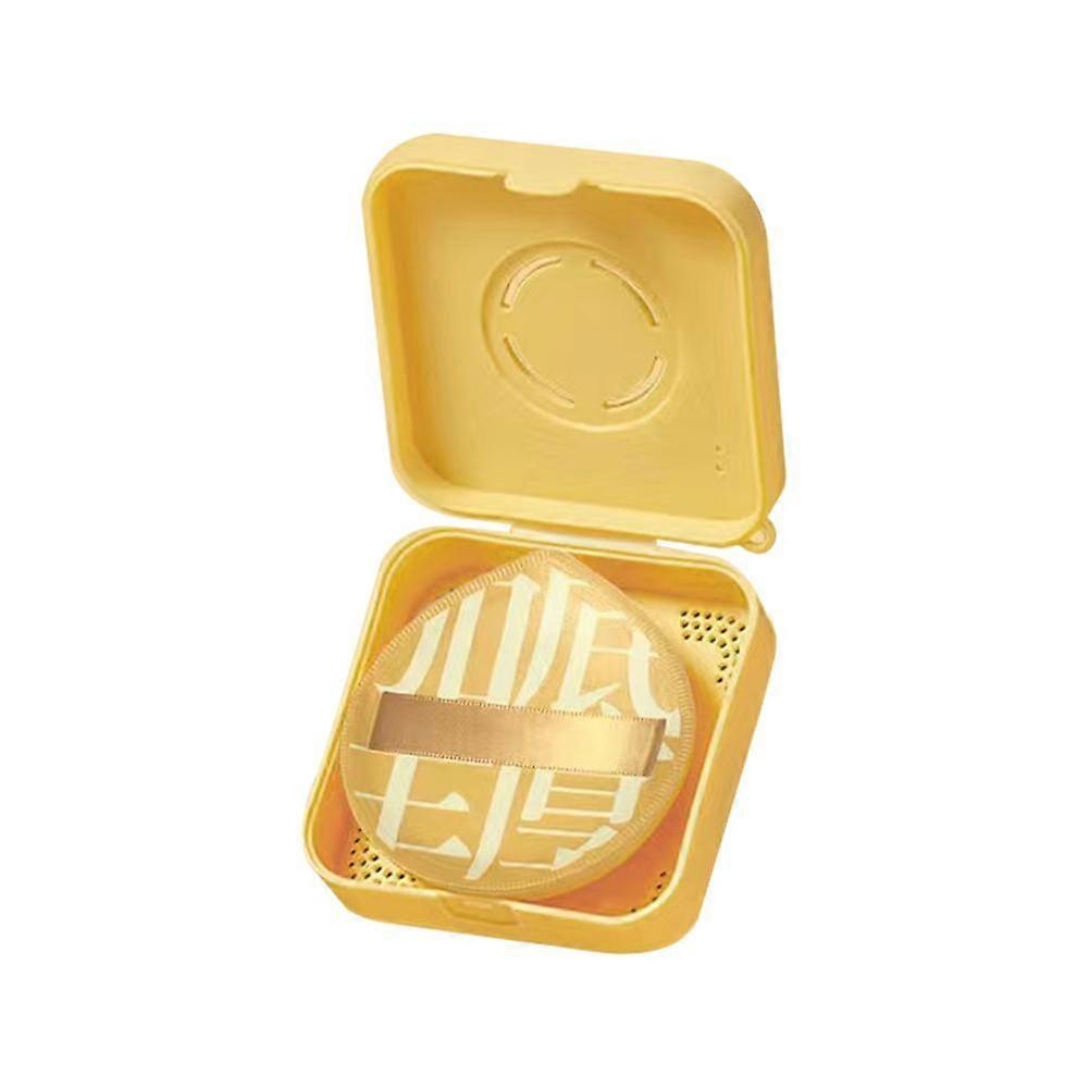 Makeup Sponge Organizer, Durable and Water-Resistant, Yellow & Green Design for Storage